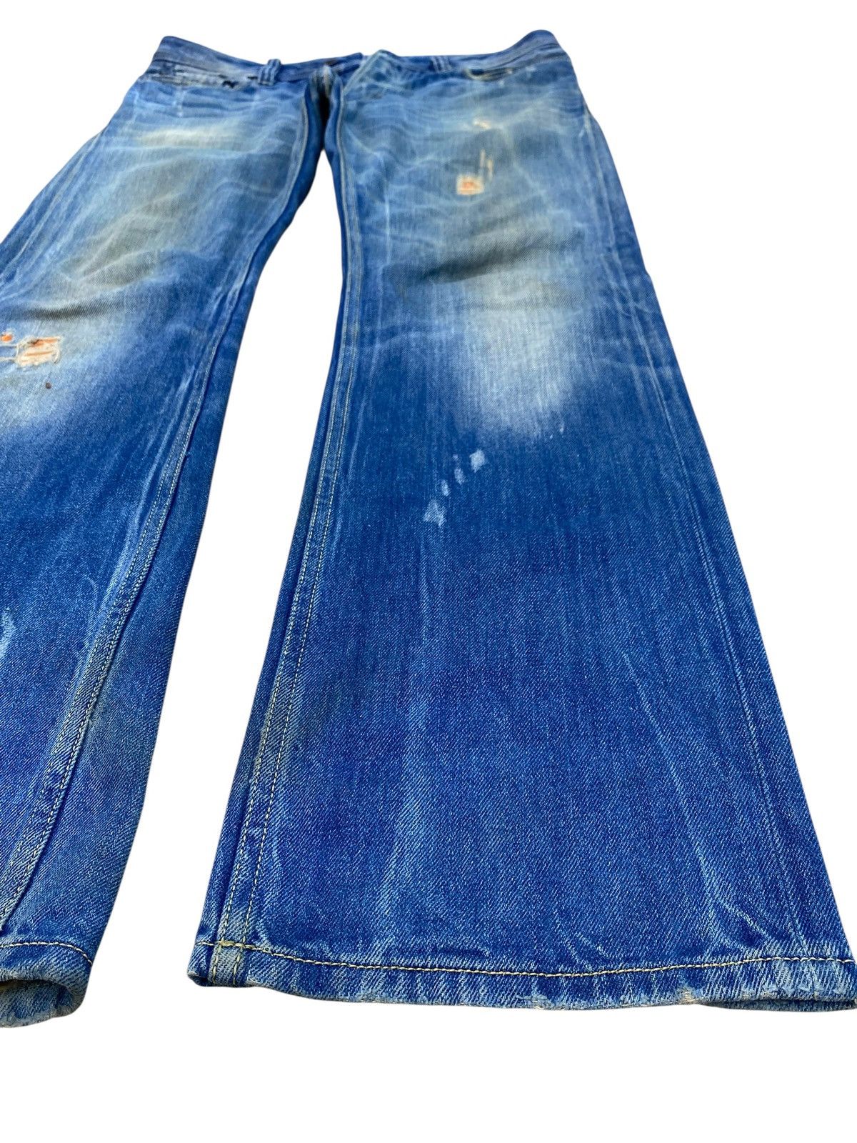 Diesel Diesel Brand Acid Blue Wash Distressed Style Loose Jeans Size US 34 / EU 50 - 6 Thumbnail