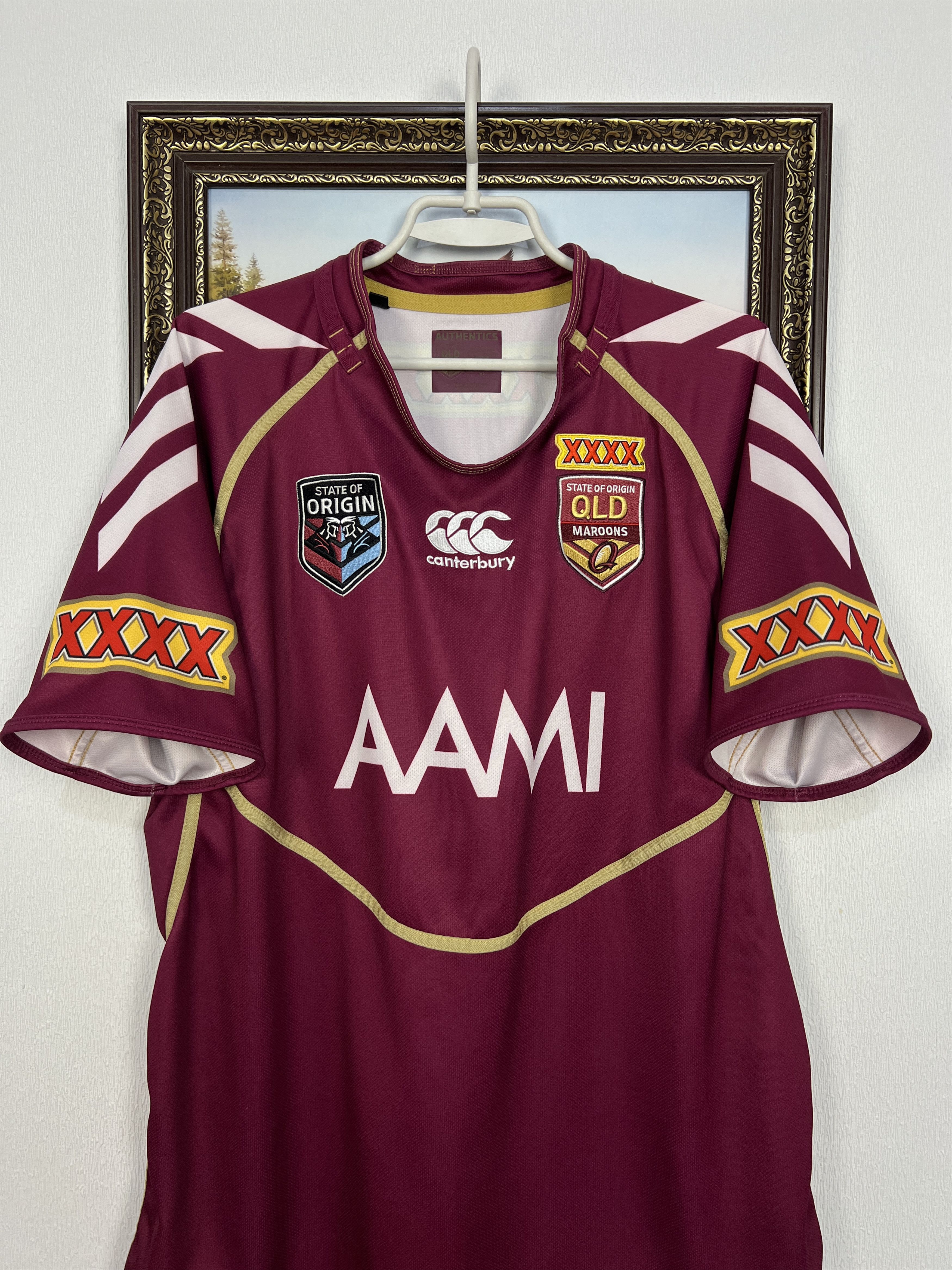 Canterbury of New Zealand Queensland Maroons Holden State Of Origin Canterbury Jersey Size US XL / EU 56 / 4 - 2 Thumbnail