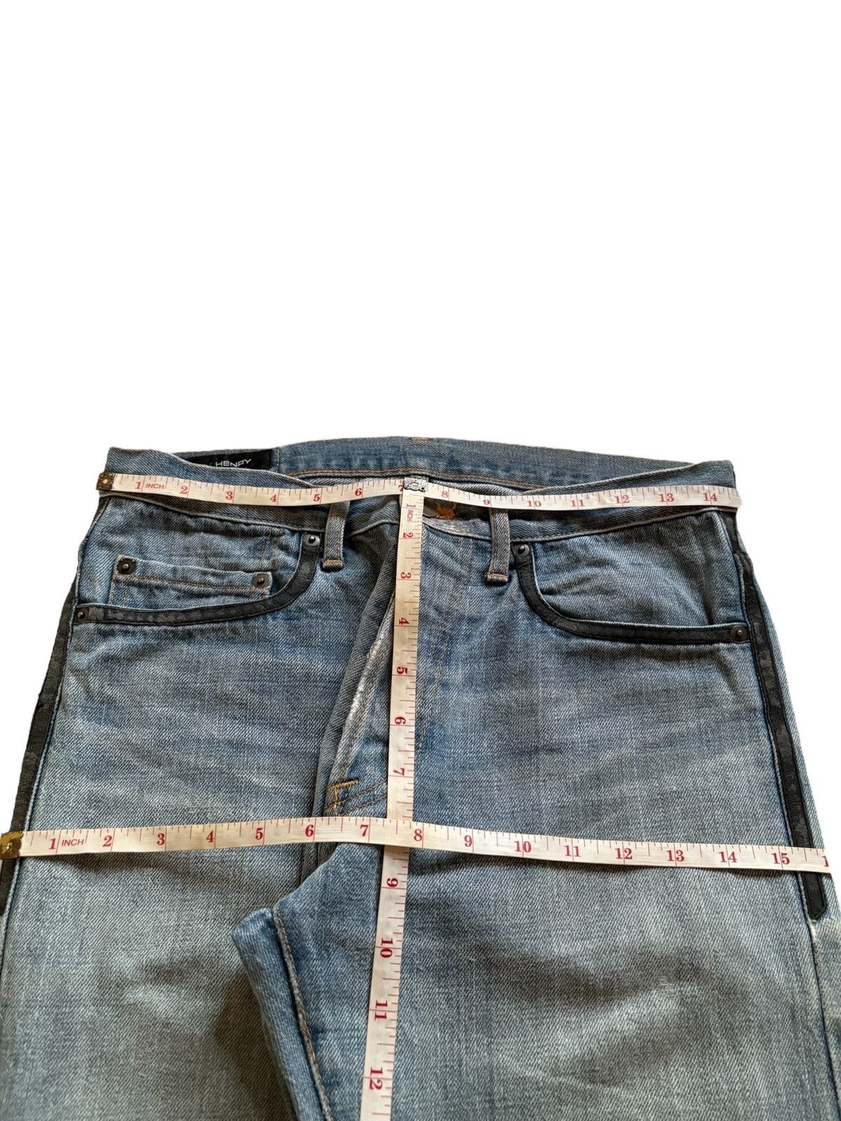 Designer × Japanese Brand Vintage Jack Henry Selvedge Mud Wash Distressed Ripped Jean Size US 30 / EU 46 - 13 Thumbnail