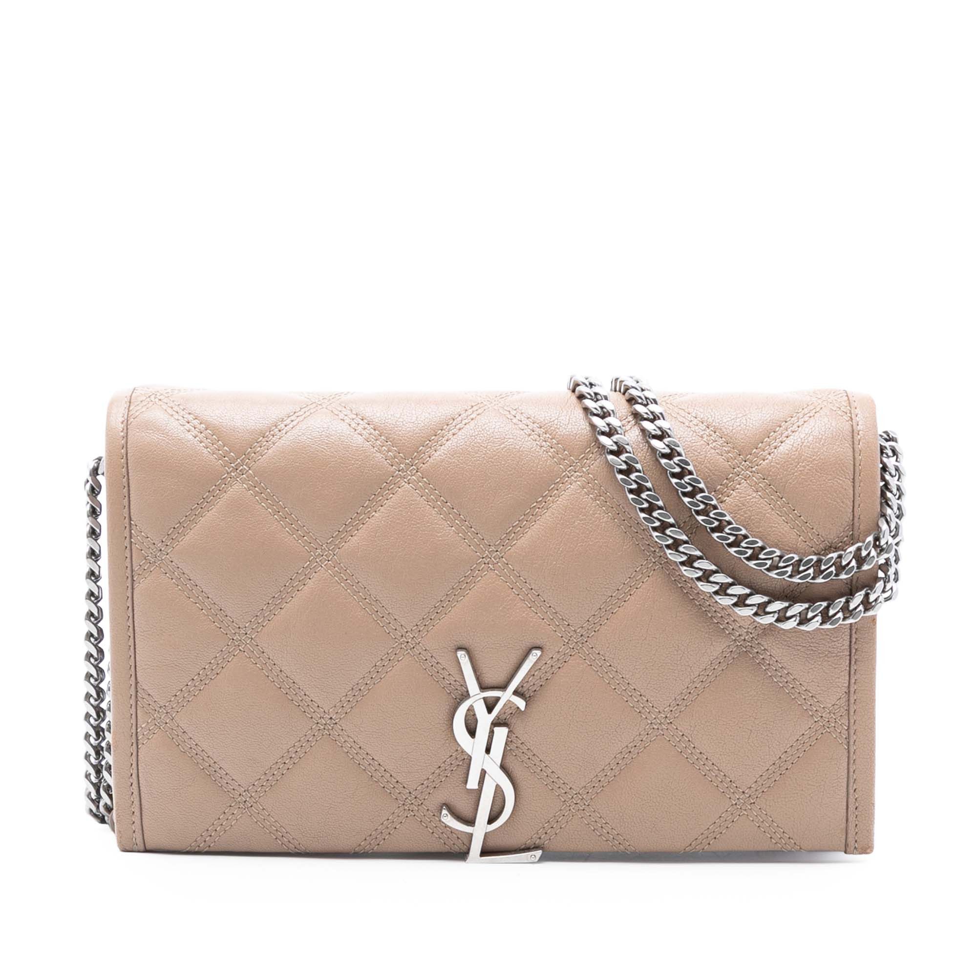 Yves Saint Laurent Yves Saint Laurent Quilted Diamond Lambskin Becky Wallet on Chain Size ONE SIZE - 1 Thumbnail