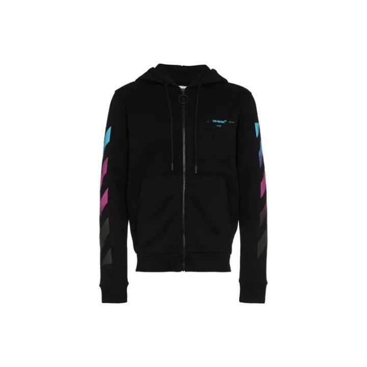 OFF-WHITE Gradient Rainbow Arrow Hoodie for Men 0079