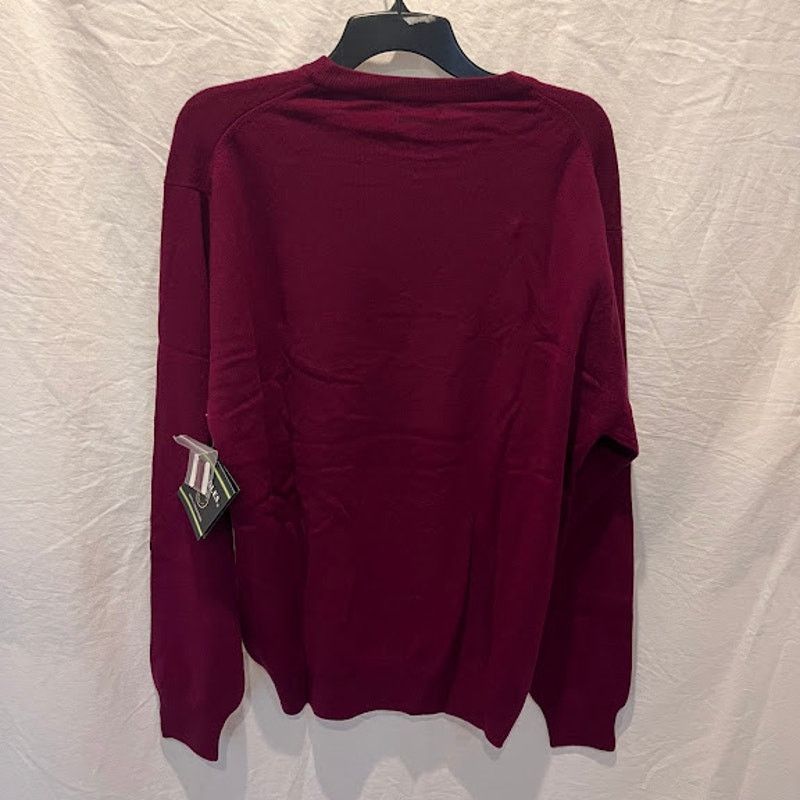 Other × Vintage NWT Saddles Sweater Cashmere Mens Crew Neck Burgundy Sz L Size US L / EU 52-54 / 3 - 2 Thumbnail
