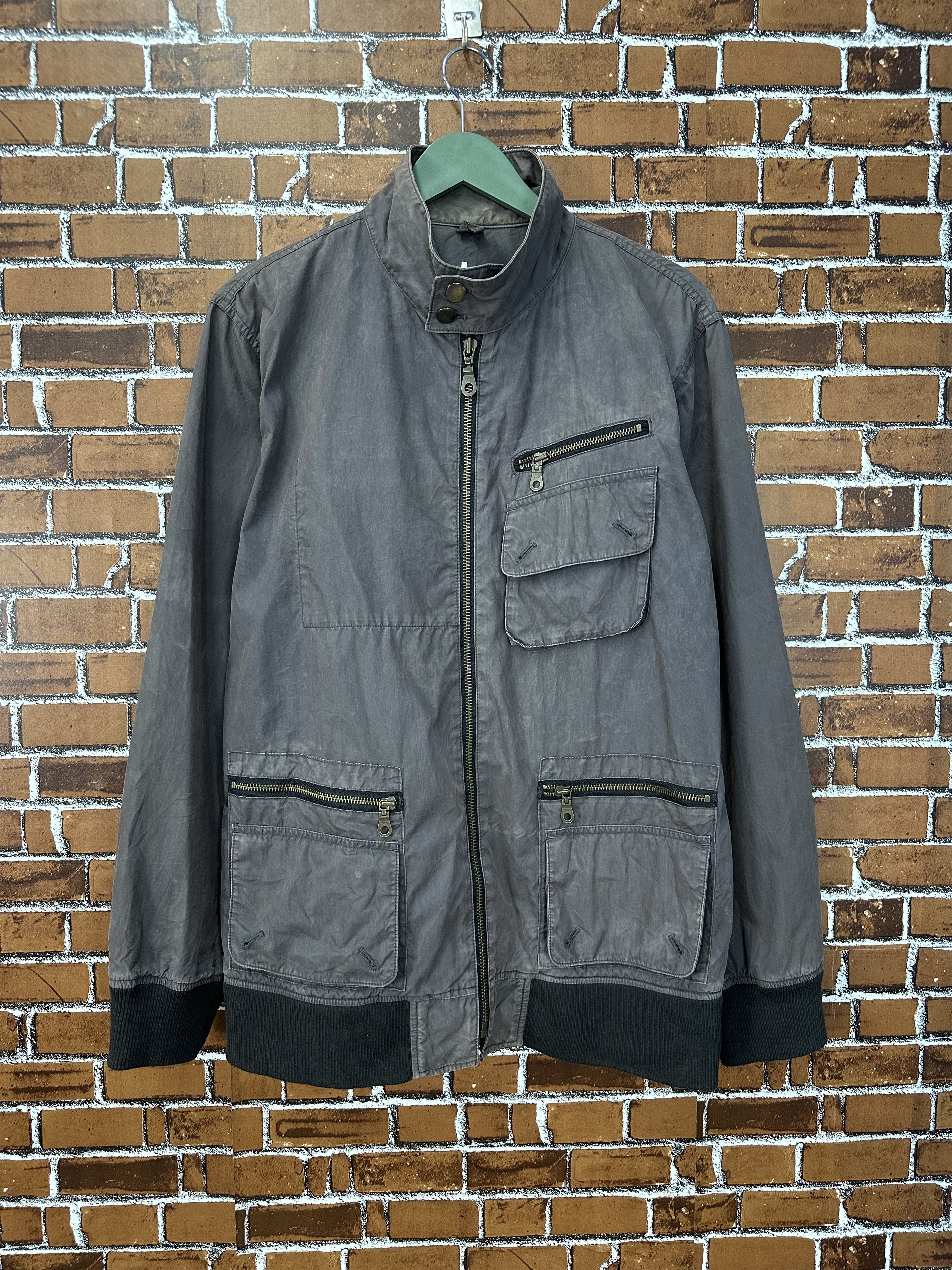 Beams Plus Beams Grey Wax Cargo Bomber Jacket Z330 Size US L / EU 52-54 / 3 - 1 Thumbnail