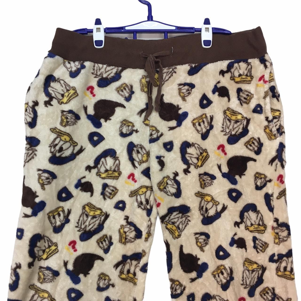 Vintage Vtg DISNEY DONALD DUCK Fleece Long Pants Size 34" / US 12 / IT 48 - 2 Thumbnail