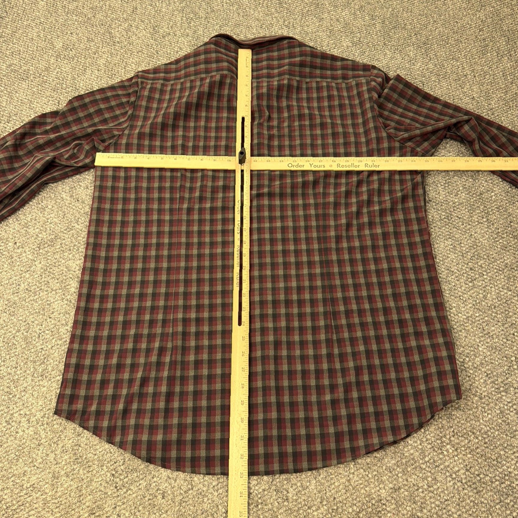 Mizzen+Main Mizzen+Main Leeward Shirt Mens 2XL Dress Slim Plaid Red Gray Size 48R - 5 Thumbnail