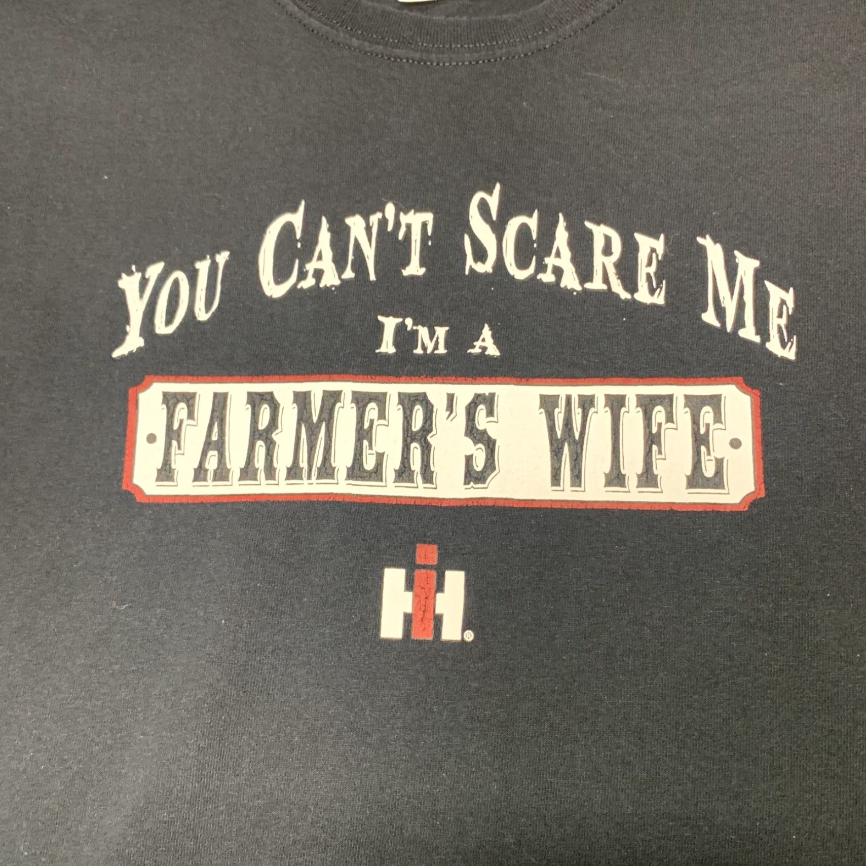 Vintage IH Farmer's Wife T Shirt International Harvester Womens Black Medium Size M / US 6-8 / IT 42-44 - 2 Thumbnail