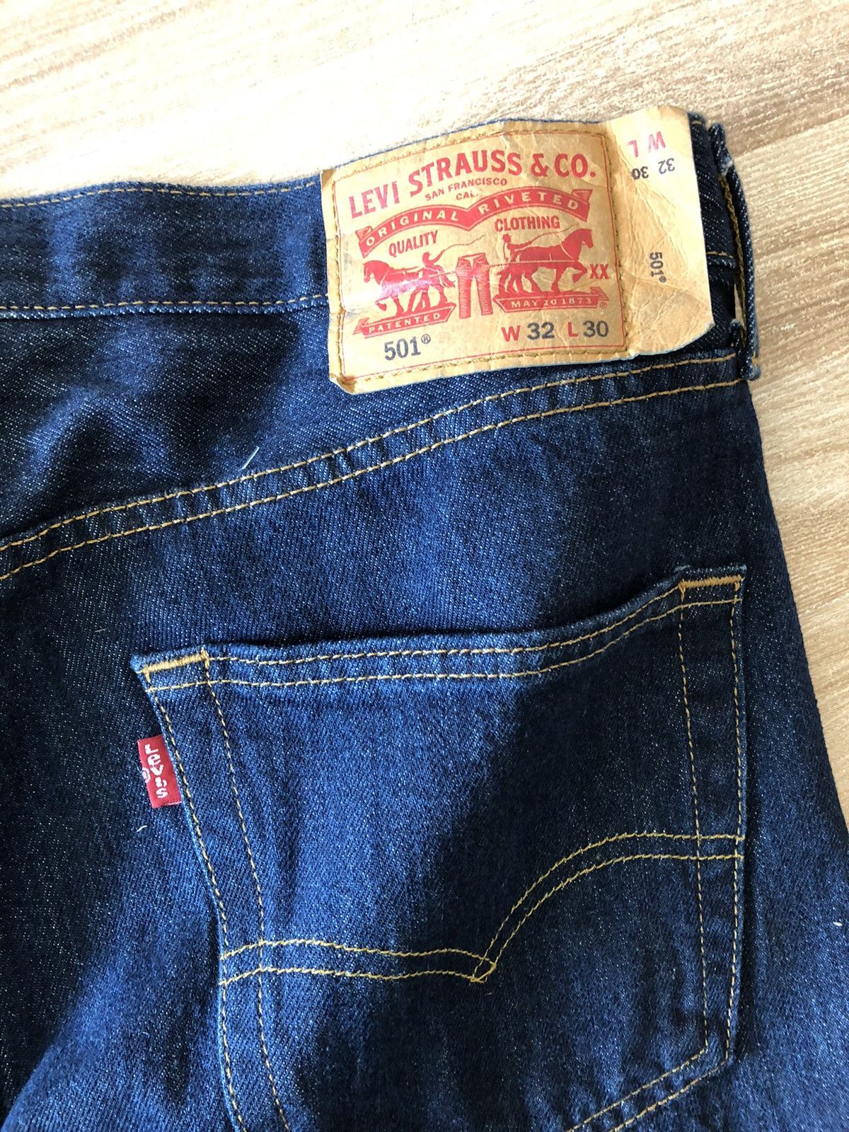 Levi's Levi’s 501 Indigo Jeans W33 x L30 Original Straight Fit Size US 32 / EU 48 - 6 Thumbnail