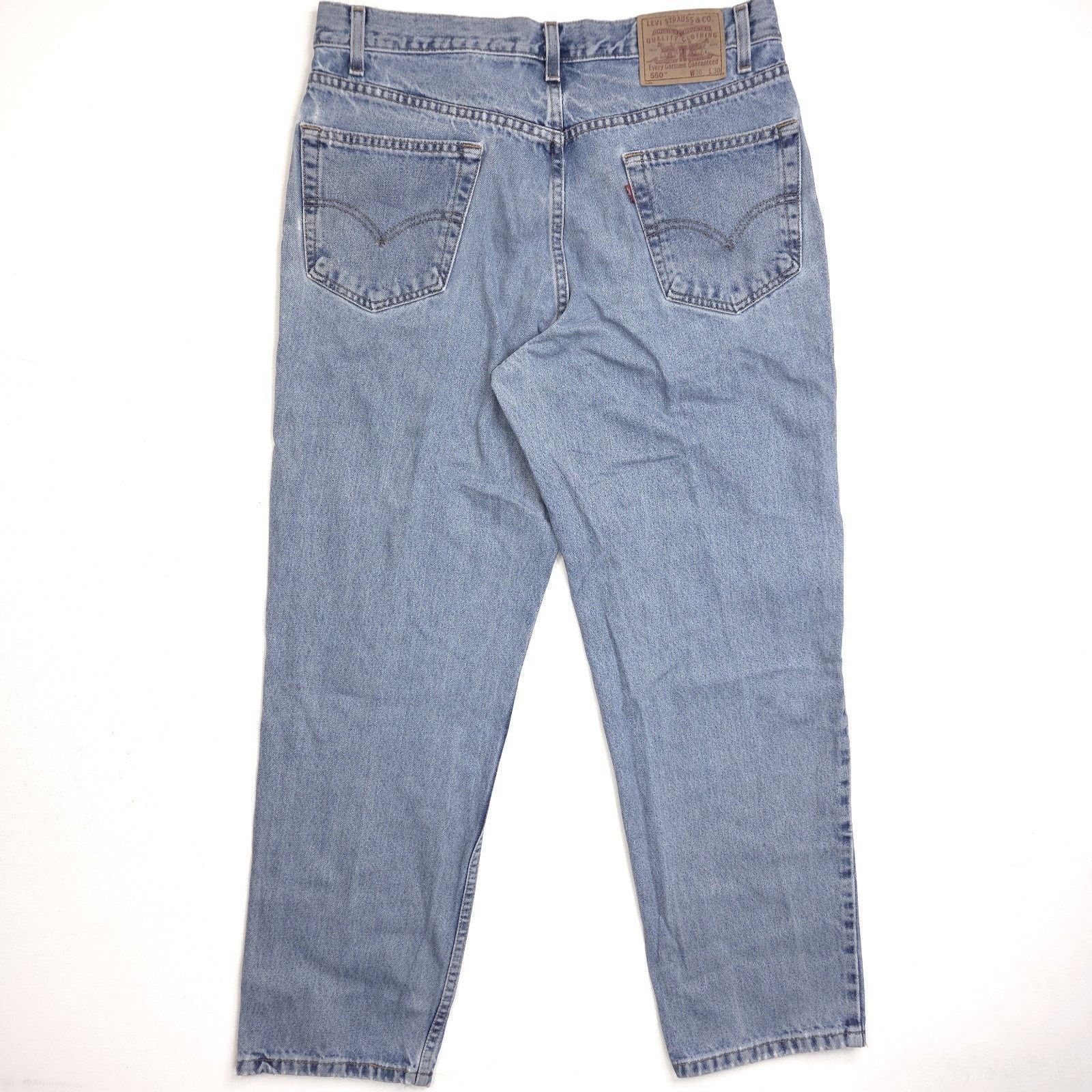 Levi's Vintage Levis 550 Relaxed Fit Jeans Mens 36x30 Blue Baggy Size US 36 / EU 52 - 8 Thumbnail