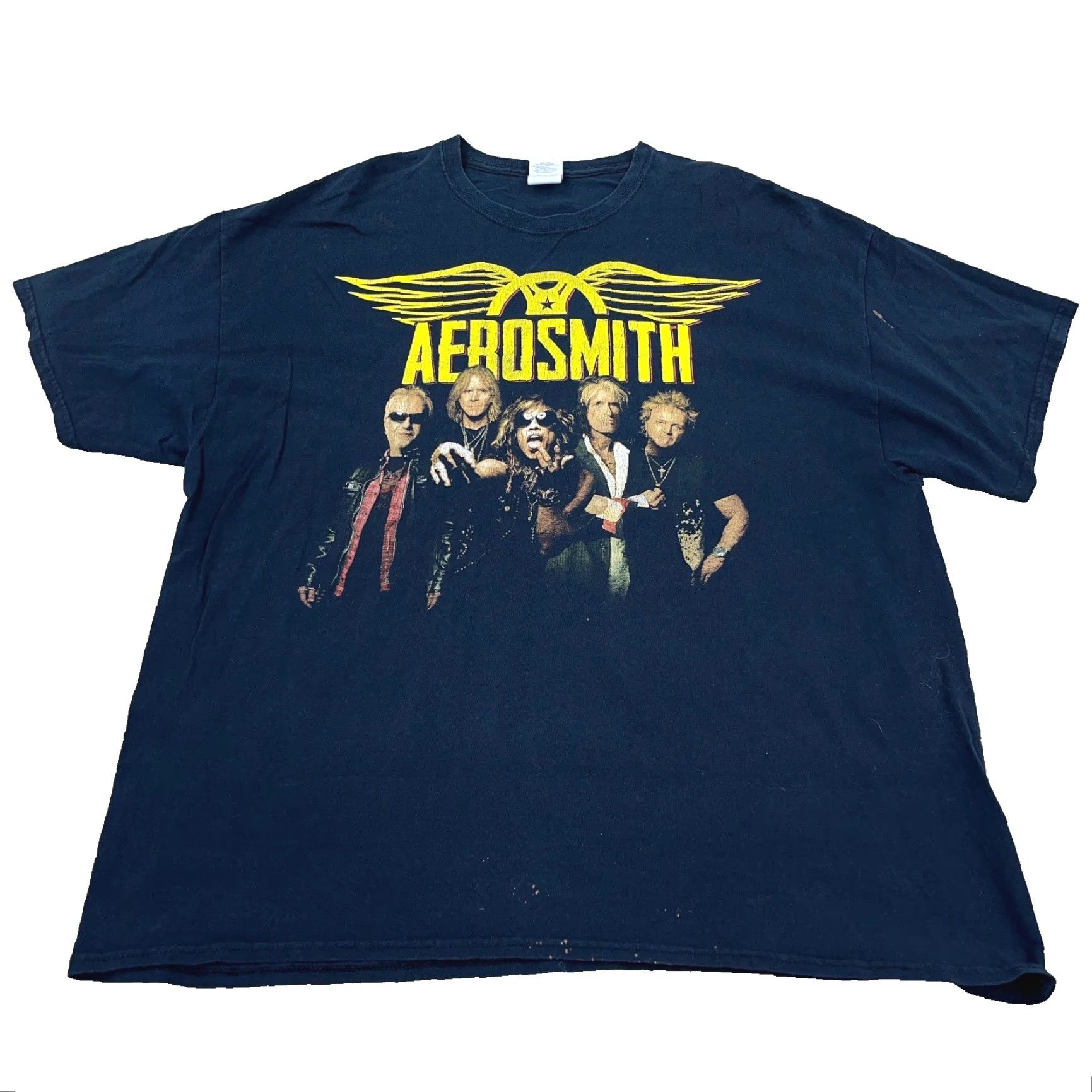 Gildan Aerosmith Shirt Men 2XL Black Band Tee Global Warming Tour Y2K Retro 2013 Graphic Print Crew Neck Short Sleeve Cotton Gildan T-Shirt Mens Size US XXL / EU 58 / 5 - 2 Thumbnail