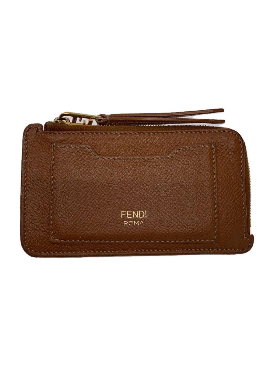 Fendi Fendi Leather Card Case Brown Size ONE SIZE - 1 Thumbnail