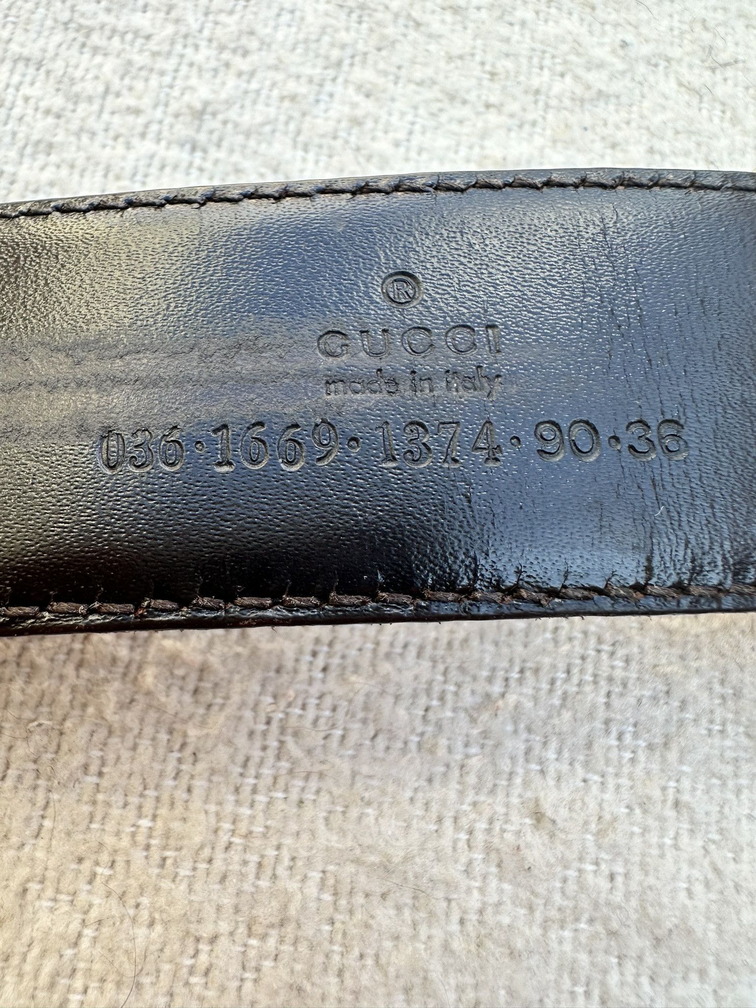Gucci Belt Vintage G Classic Buckle Logo Black Leather