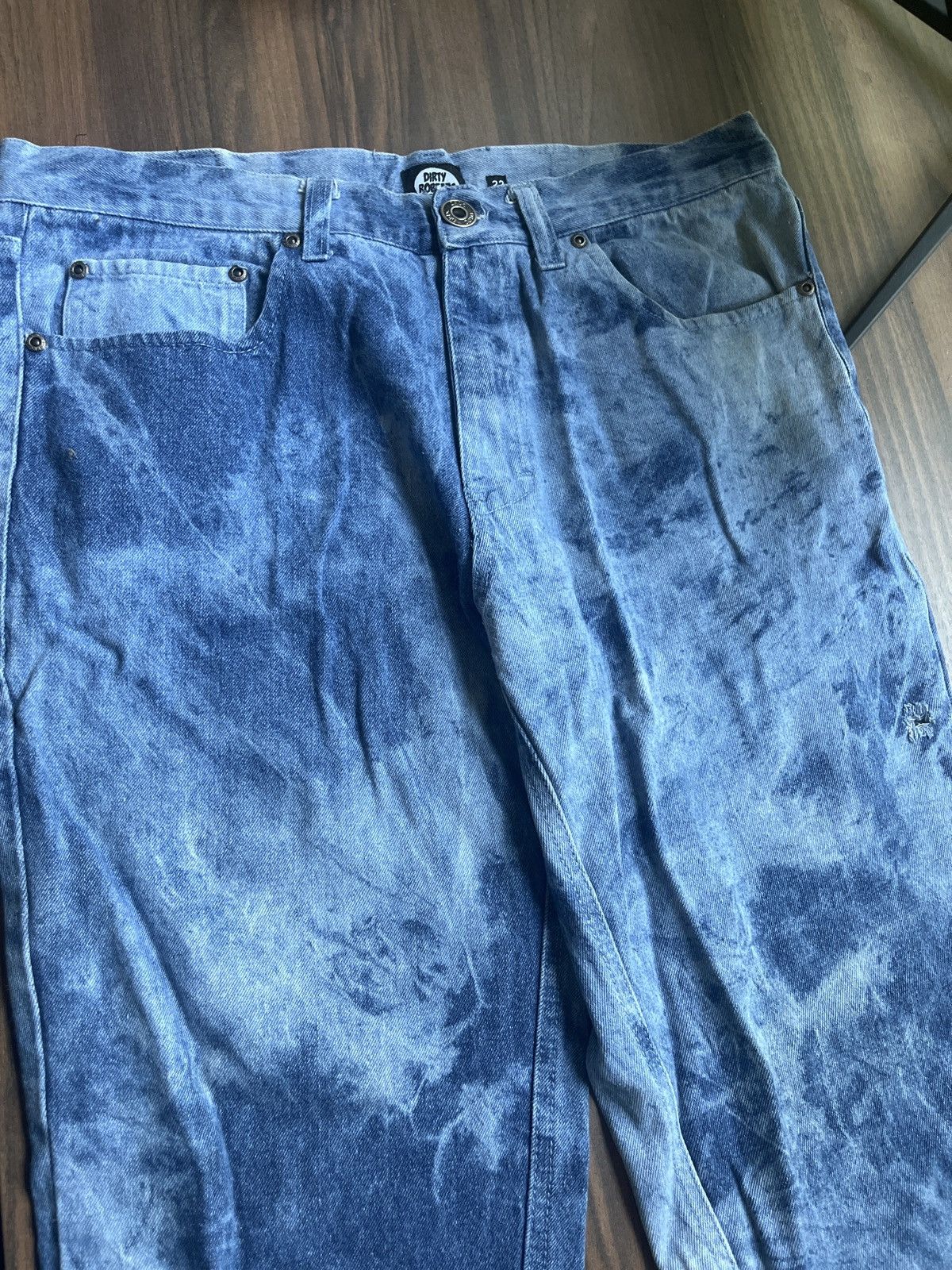 Other Dirty Robbers Denim. Co Crazy Wash Blue Jeans Size US 33 - 3 Thumbnail