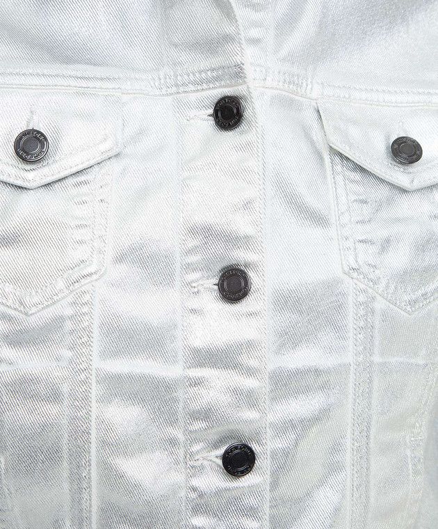Tom Ford o1y0126 Denim Jacket in Silver Size M / US 6-8 / IT 42-44 - 4 Thumbnail
