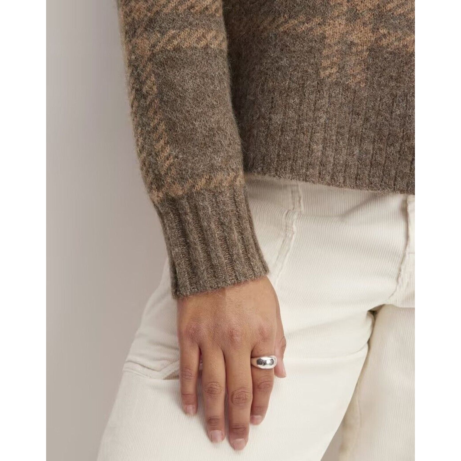 Everlane Everlane Womens The Alpaca Crew Neck Cropp Sweater Cocoa S Size S / US 4 / IT 40 - 4 Thumbnail