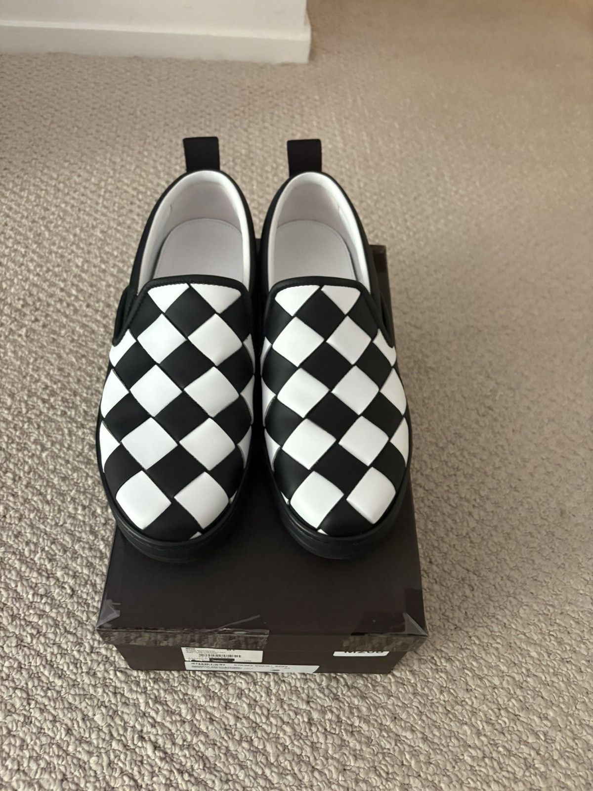 Bottega Veneta Bottega Veneta Vans style checkerboard slip 