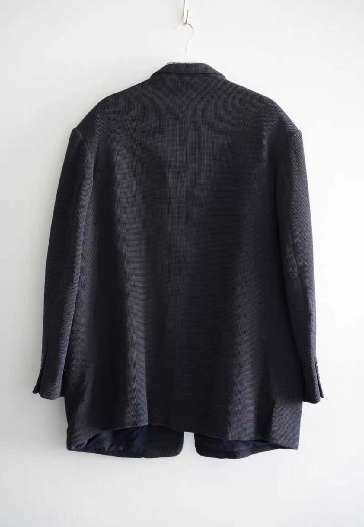 Yohji Yamamoto Yohji Yamamoto 95aw Blue & White Woven Collar Blazer K4 Size US M / EU 48-50 / 2 - 2 Thumbnail