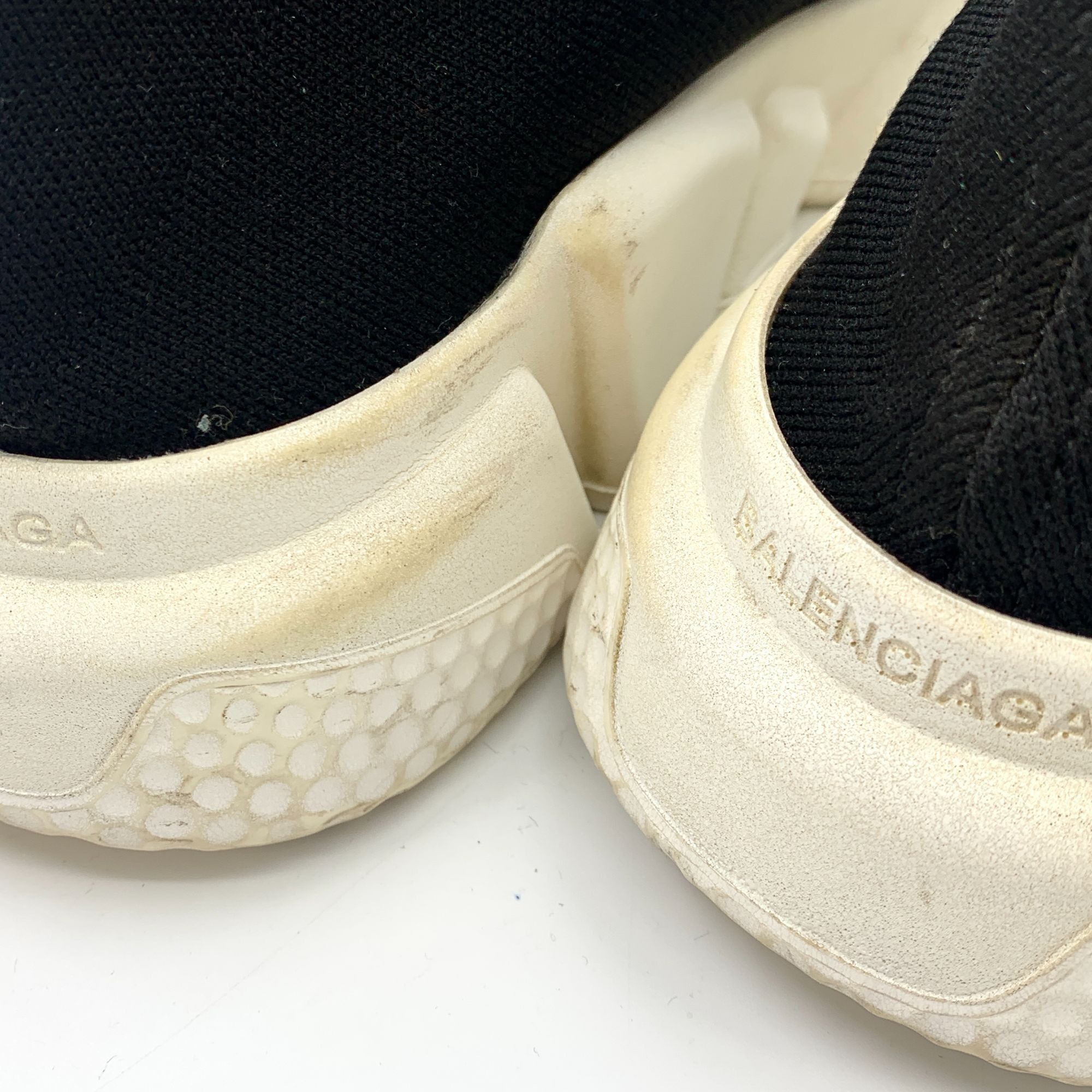 Balenciaga Balenciaga Black Logo Letter Print Chunky Sock Sneakers (Siz Size US 7 / IT 37 - 10 Thumbnail