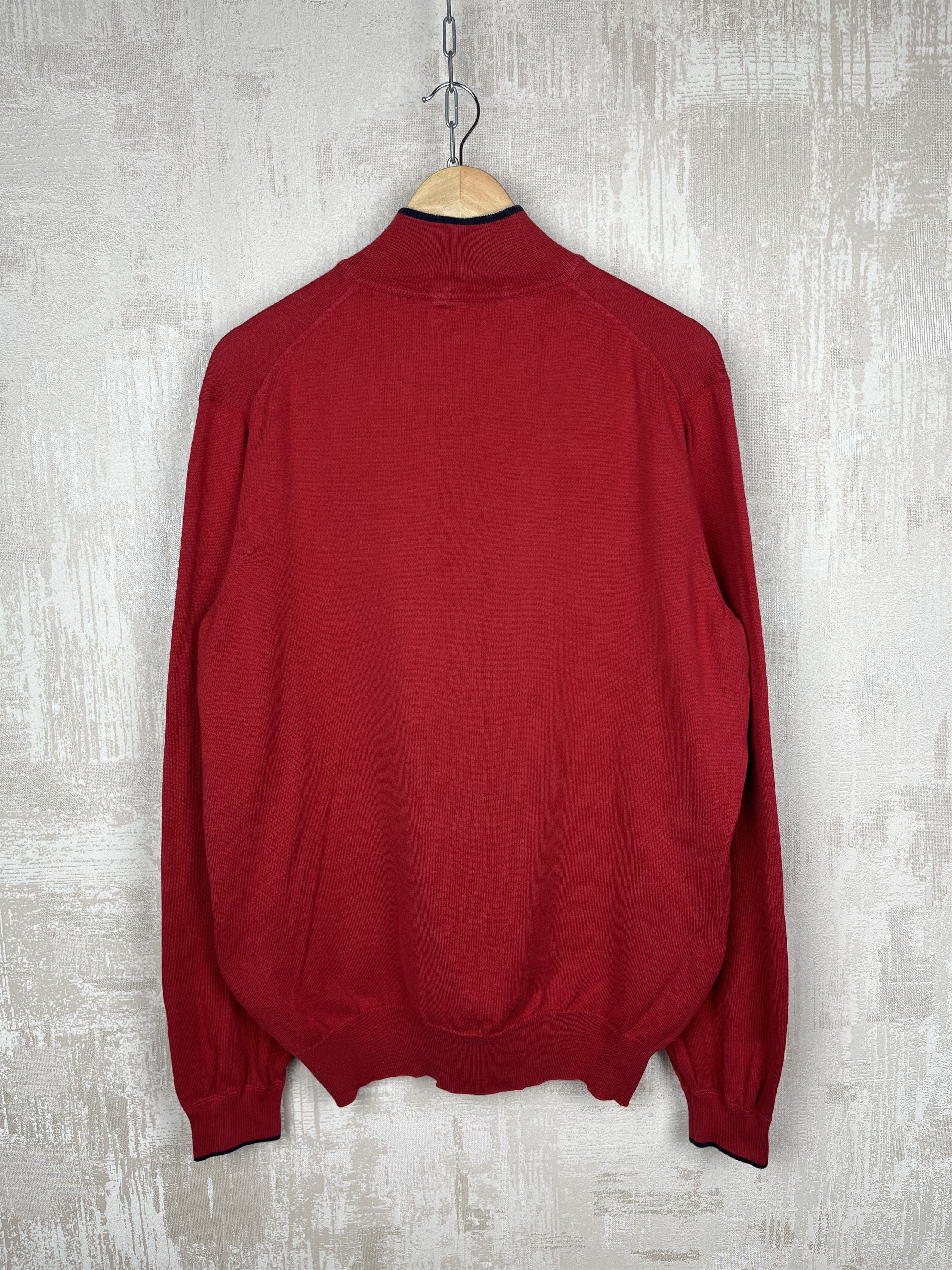Burberry Burberry London Pullover Cotton Sweater 1/4 Zip Size US L / EU 52-54 / 3 - 21 Thumbnail