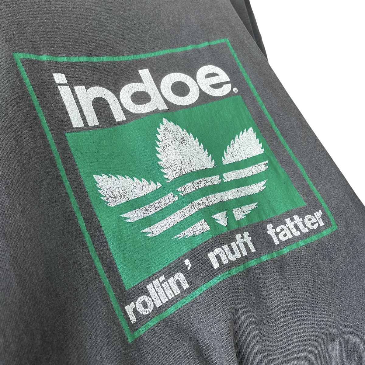 Vintage Indoe Rollin’ Nuff Fatter Vintage 90s Logo Parody Tee Size US XL / EU 56 / 4 - 4 Thumbnail