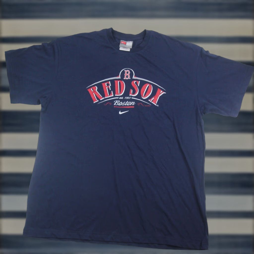 Nike VINTAGE Nike Boston Red Sox Mens XL T Shirt Blue Size US XL / EU 56 / 4 - 1 Thumbnail