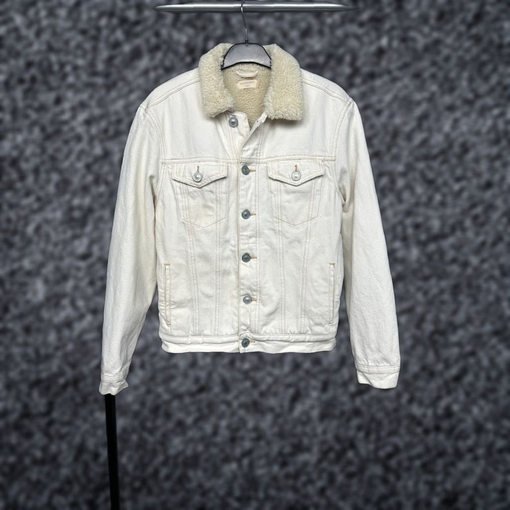 Allsaints AllSaints Elgin Denim Jacket Mens XS Multicolor Cotton Sherpa Pattern Solid Windbreaker Denim Jacket XS Mens Size US XS / EU 42 / 0 - 1 Thumbnail