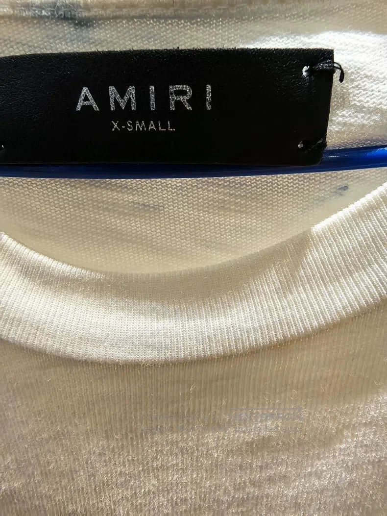 Amiri Amiri Ripped Pure White T-Shirt Size US XS / EU 42 / 0 - 3 Thumbnail