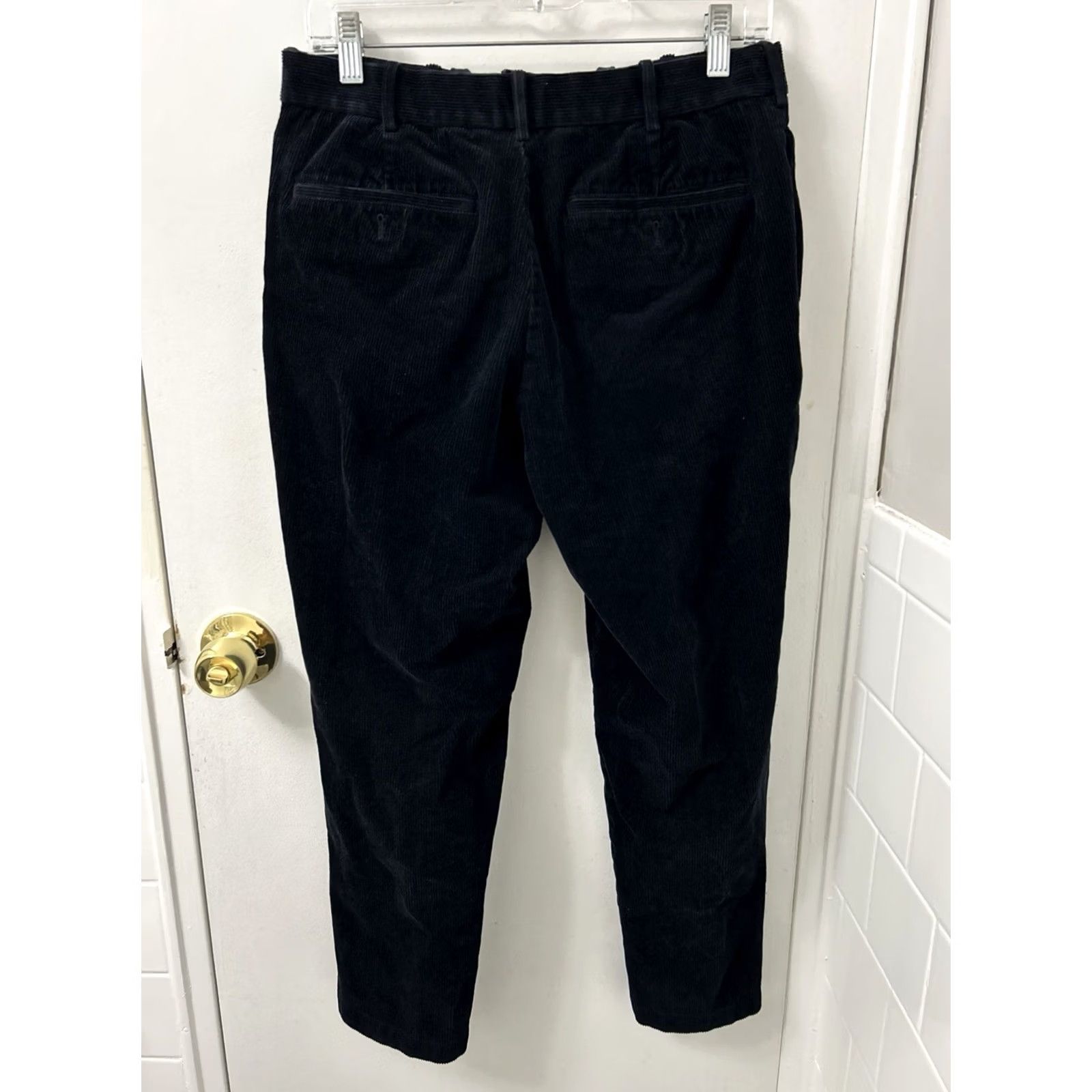 Uniqlo UNIQLO Corduroy Pants Mens Small 27-30x26 Black Drawstring Trousers Chino Pockets Relaxed Casual Vintage: No Size US 27 - 6 Thumbnail