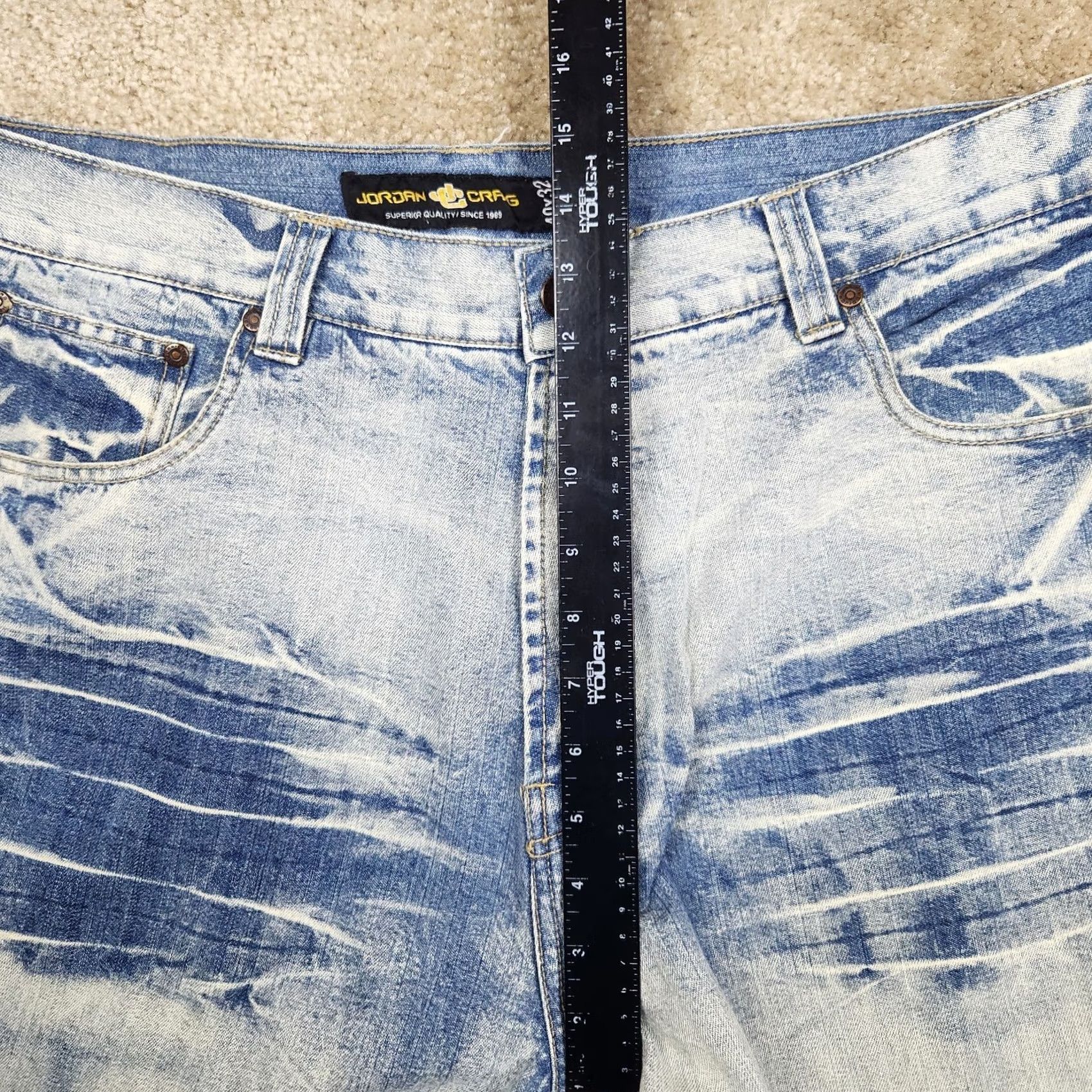 Jordan Craig Jordan Craig Jeans Mens 40x28 Acid Wash Denim Streetwear Wide Leg Hemmed B117 Size US 40 / EU 56 - 7 Thumbnail