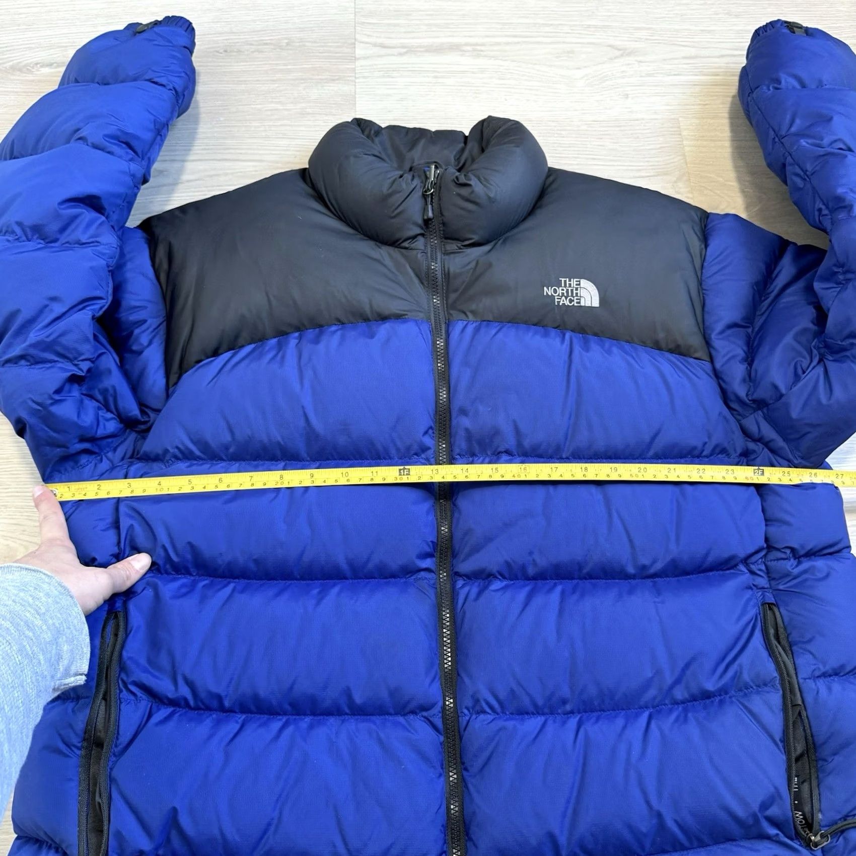 The North Face North Face Nuptse Puffer Jacket Mens XXL 2X Blue Black Winter Goose Down Coat Size US XXL / EU 58 / 5 - 5 Thumbnail