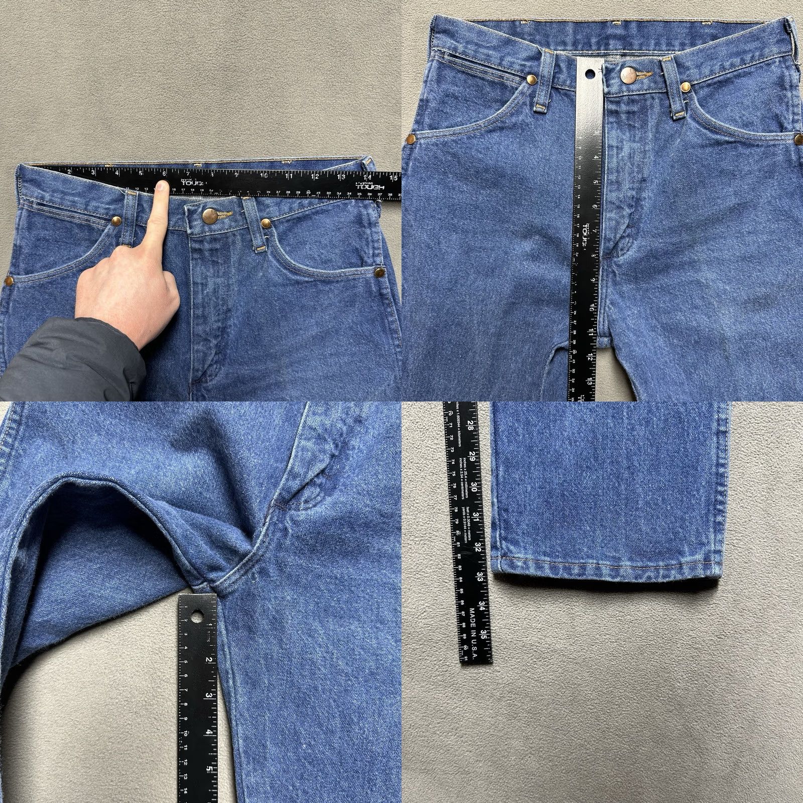 Wrangler Vintage Wrangler Jeans Men 29x34 (28x33) Blue Cowboy Cut Western - Used Condition Size US 29 - 9 Thumbnail