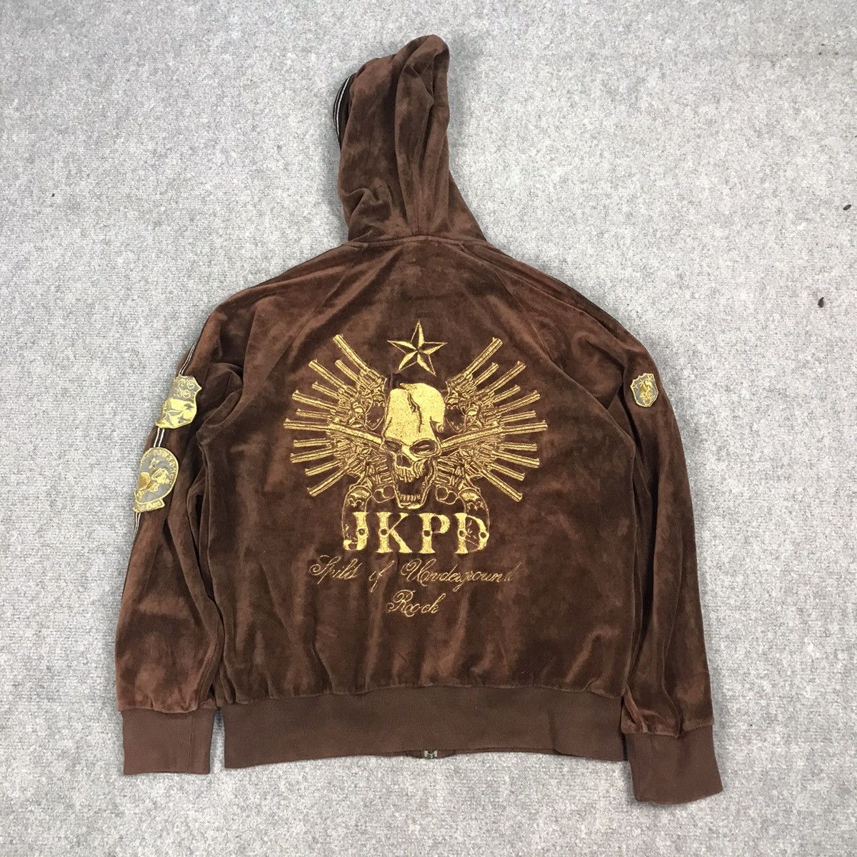 Japanese Brand JKPD ROCK EMBROIDERY DESIGN FULL ZIPPER HOODIES JACKET Size US S / EU 44-46 / 1 - 6 Thumbnail