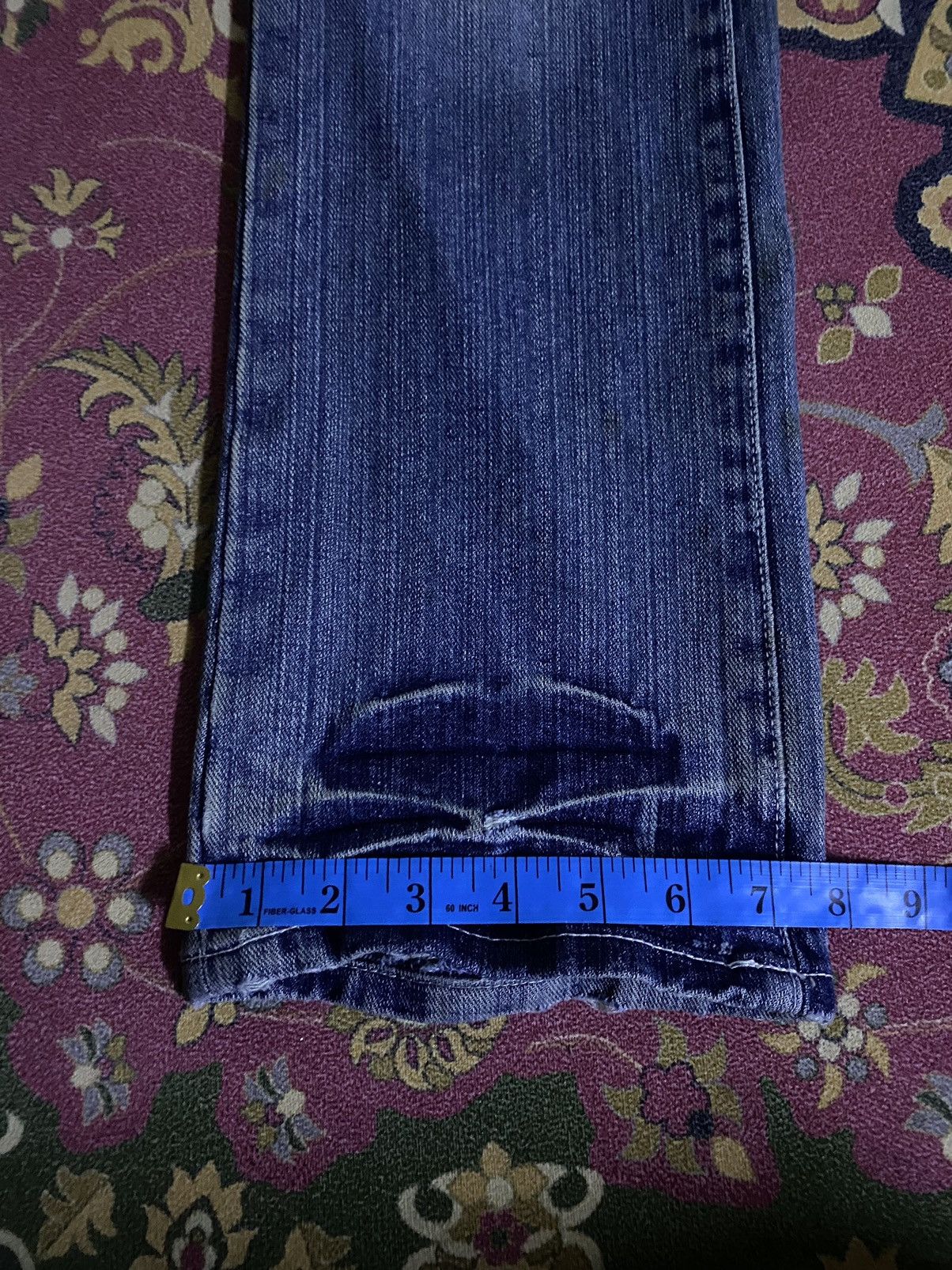 If Six Was Nine × Japanese Brand × Le Grande Bleu (L.G.B.) Japanese Brand RHYME Distressed Denim Pant Size US 33 - 22 Thumbnail