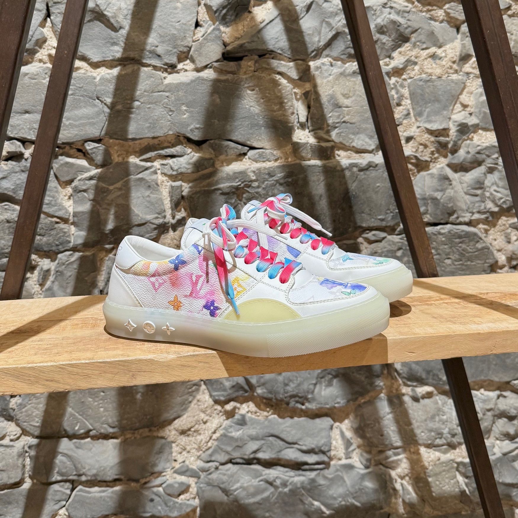 Louis Vuitton Louis Vuitton 2021 Ollie Watercolor Monogram Sneakers Size US 8.5 / EU 41-42 - 1 Thumbnail