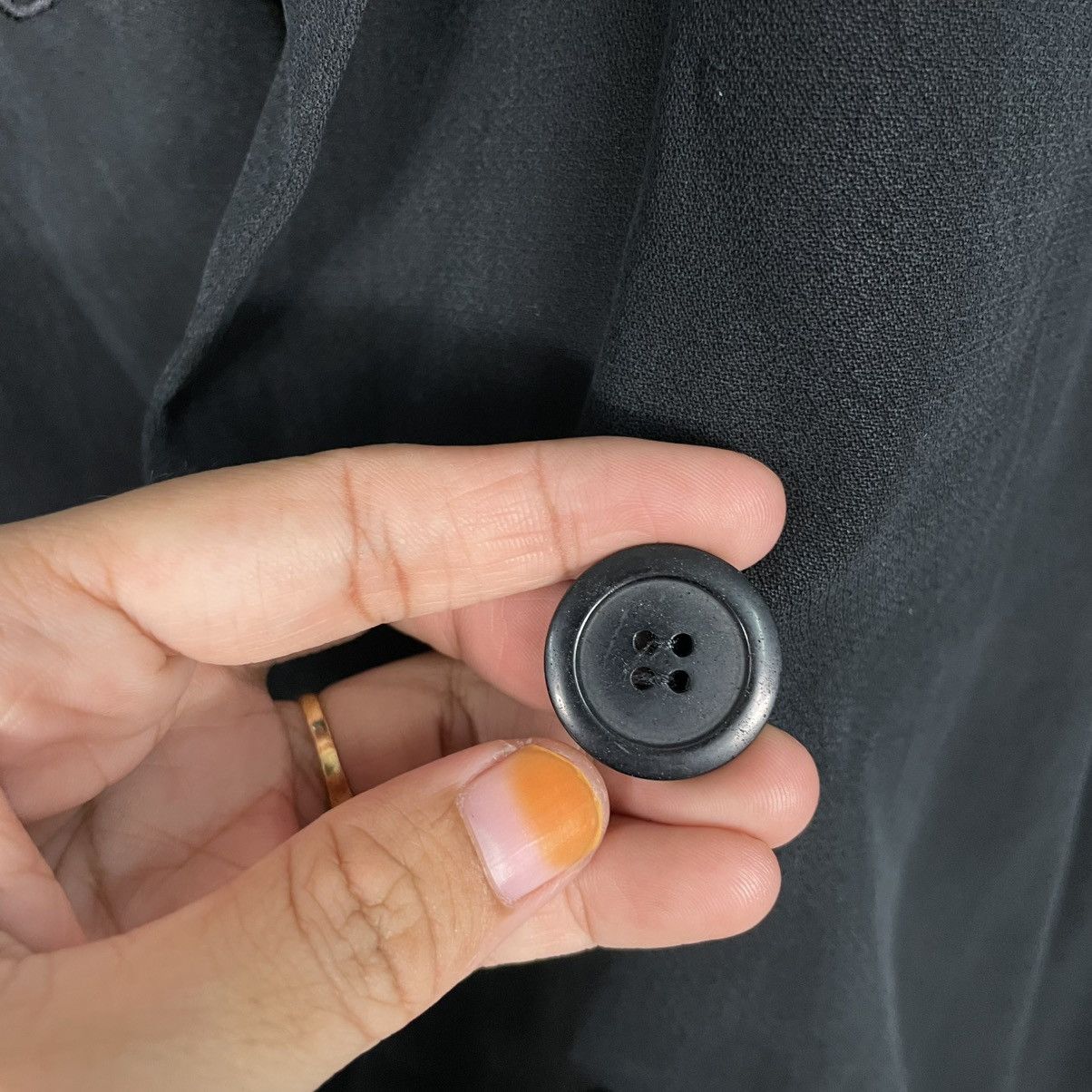 Japanese Brand Soffio Black Double Breasted Coat Size L / US 10 / IT 46 - 15 Thumbnail