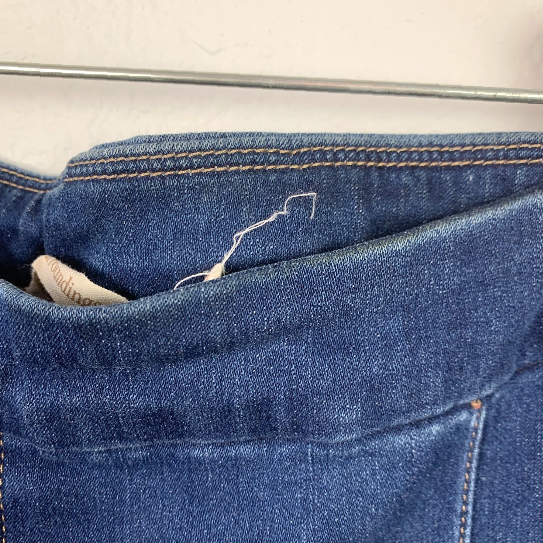 Soft Surroundings VINTAGE Soft Surroundings Dark Wash Denim Pull On Lean Line Stirrup Jeggings Leggings TL Size 36" / US 14 / IT 50 - 5 Thumbnail