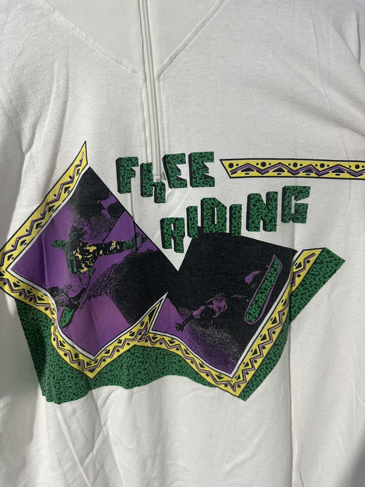 Vintage VTG 90's FREE RIDING HALFZIP LONGSLEEVE Size US XL / EU 56 / 4 - 2 Thumbnail