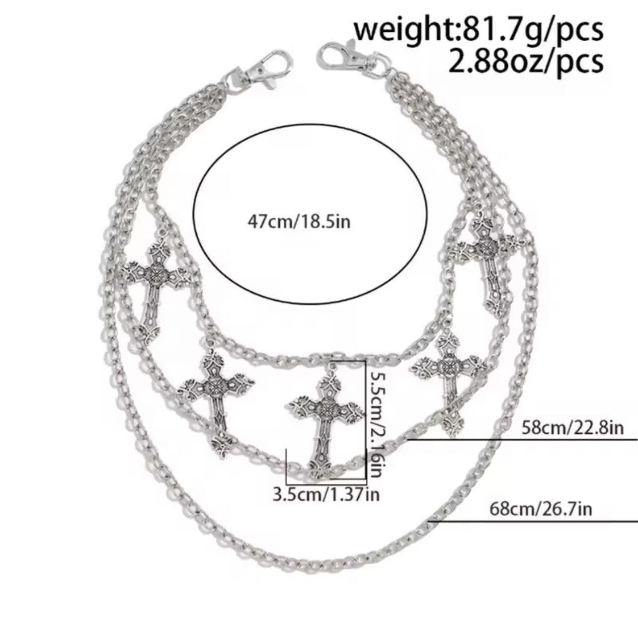 Other Waist Chain Cross Size ONE SIZE - 2 Thumbnail