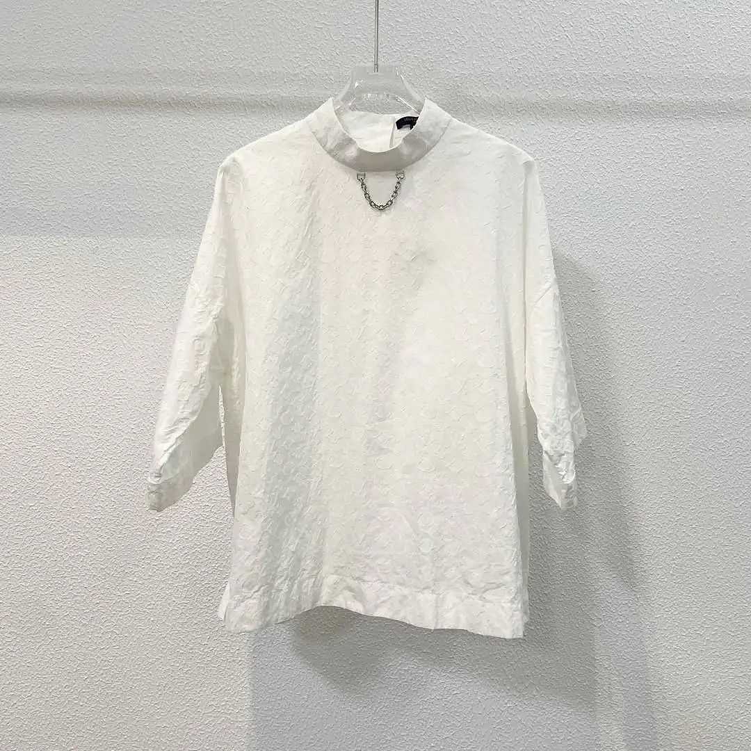 Louis Vuitton Louis Vuitton Monogram Embossed Blouse FR 38 Size S / US 4 / IT 40 - 1 Thumbnail