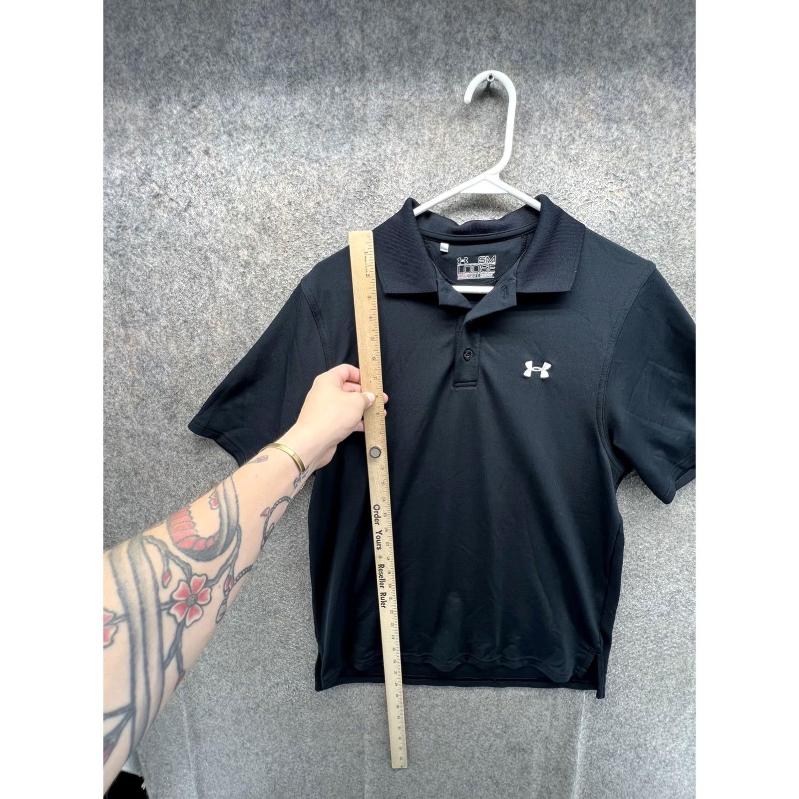 Under Armour Under Armour HeatGear Polo Shirt Mens Small Black Solid Golf Performance Stretch Polo Shirt Mens Small Black HeatGear Size US S / EU 44-46 / 1 - 6 Thumbnail