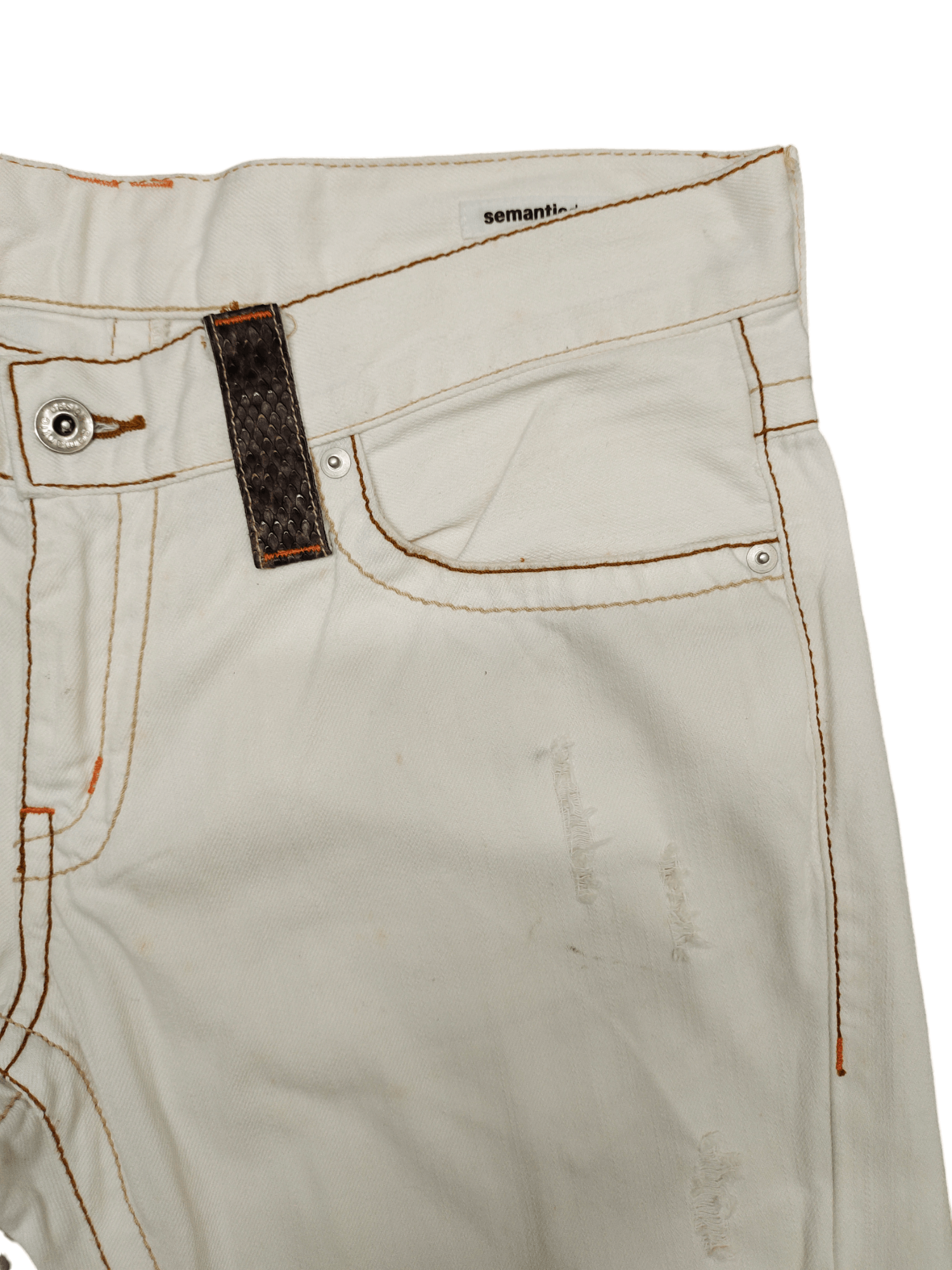 If Six Was Nine Flare Jeans Semantic Design Pyton Trim Rusty Denim Bootcut Size US 34 / EU 50 - 7 Thumbnail