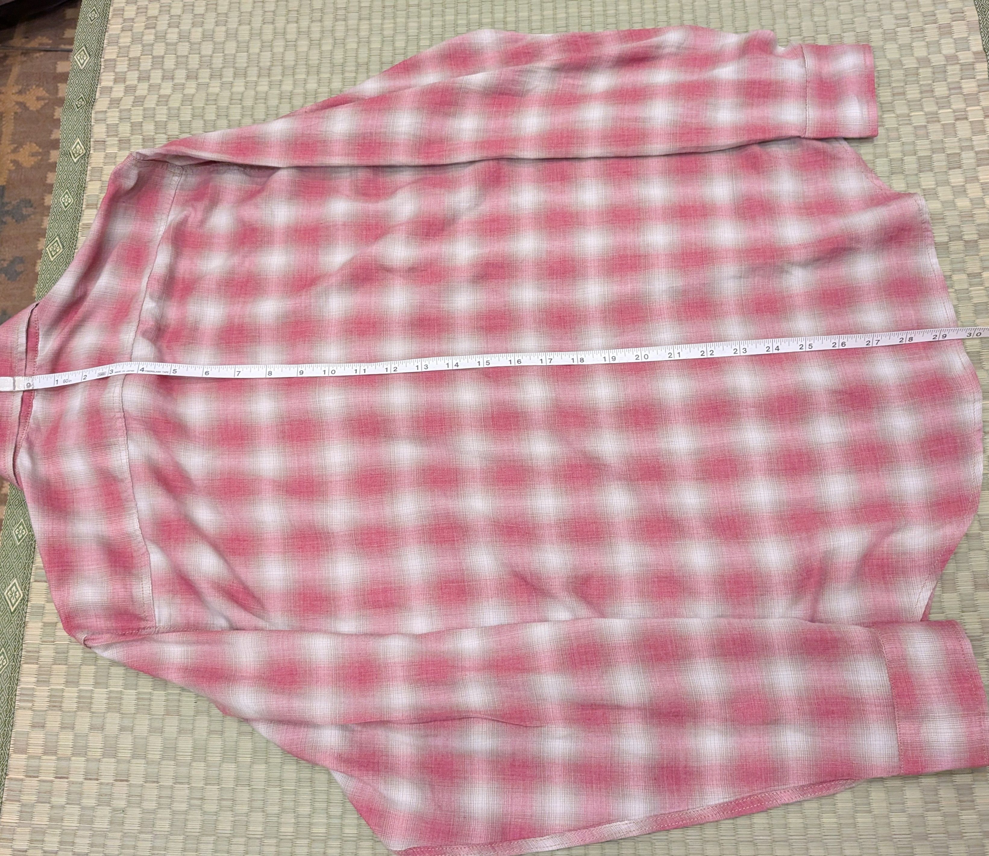 Tellason Tellason Long Sleeve Shadow Shirt Ombre Red Plaid Size US S / EU 44-46 / 1 - 6 Thumbnail