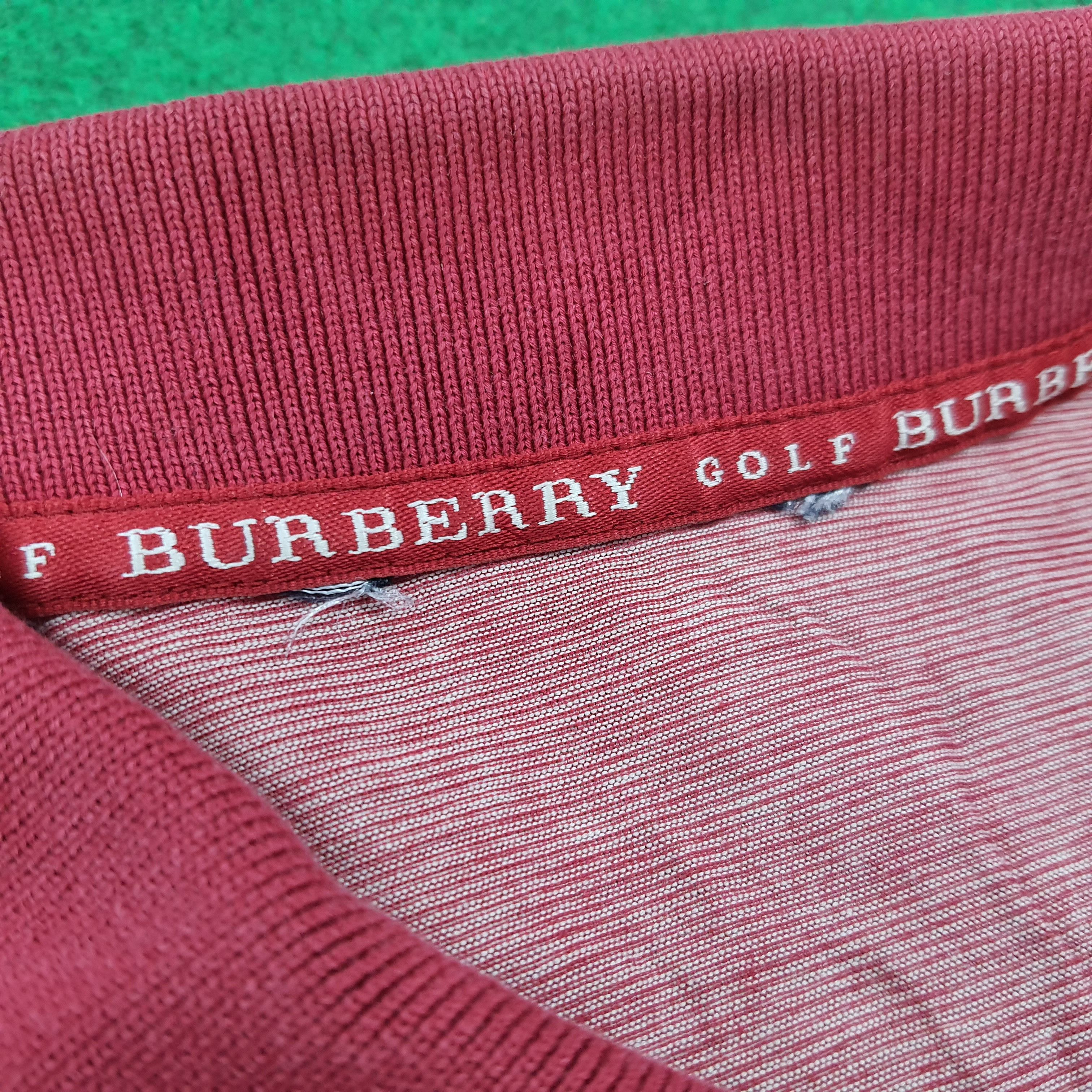Burberry Vintage Burberry Golf Red Pin Stripe Polo Shirt C276N43 Size US L / EU 52-54 / 3 - 7 Thumbnail