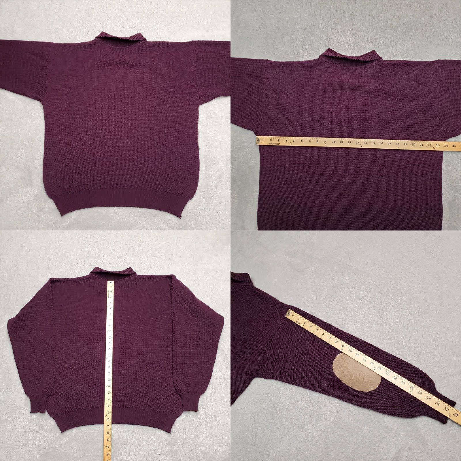 Vintage VINTAGE Tricots St Raphael Sweater Men XL Plum 100% Virgin Wool Collared Pullover Wool Knit Solid Long Sleeve Casual Mens Size US XL / EU 56 / 4 - 8 Thumbnail