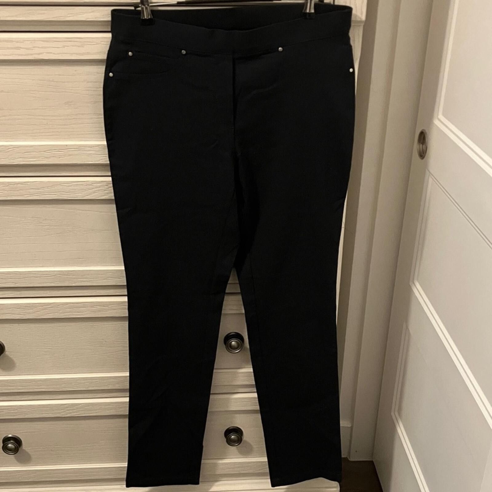 Other NWOT Rafaella Black Straight Leg Women's Pants Size 30" / US 8 / IT 44 - 1 Thumbnail