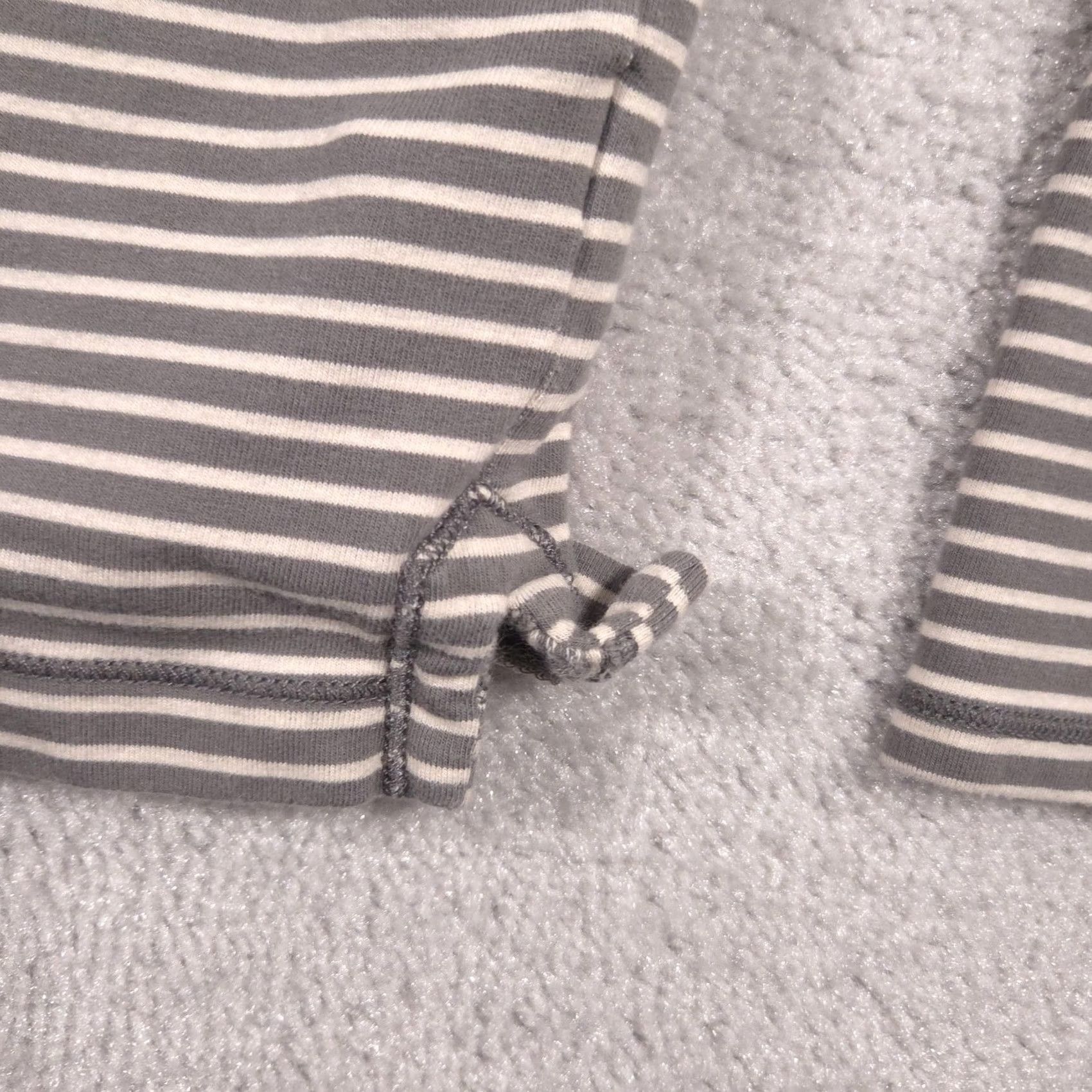 Ralph Lauren Lauren Ralph Lauren Shirt Womens Medium Gray Striped Raglan Long Sleeve Top Size M / US 6-8 / IT 42-44 - 5 Thumbnail