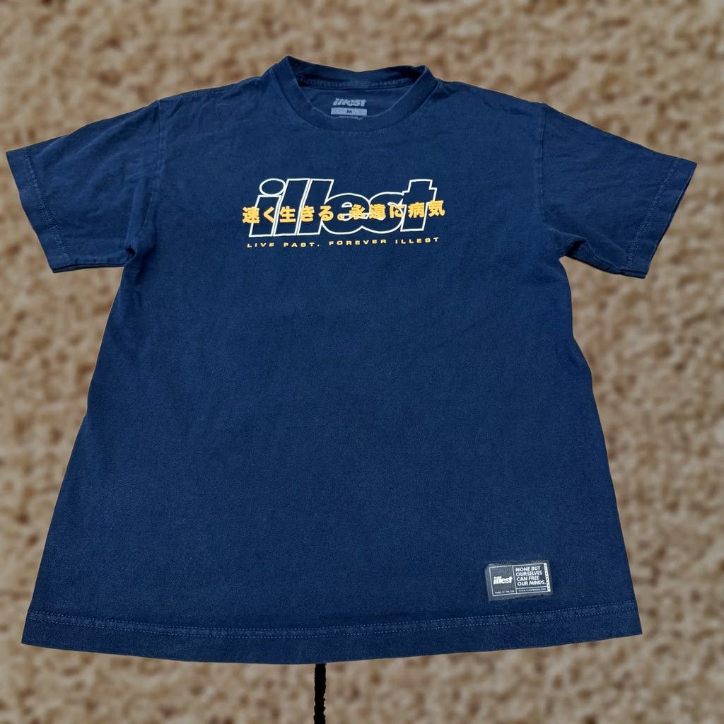 Illesteva Illest Shirt Mens M Blue Live Fast Forever JDM Car Graphic Crew Neck Tee Streetwear Size US M / EU 48-50 / 2 - 1 Thumbnail
