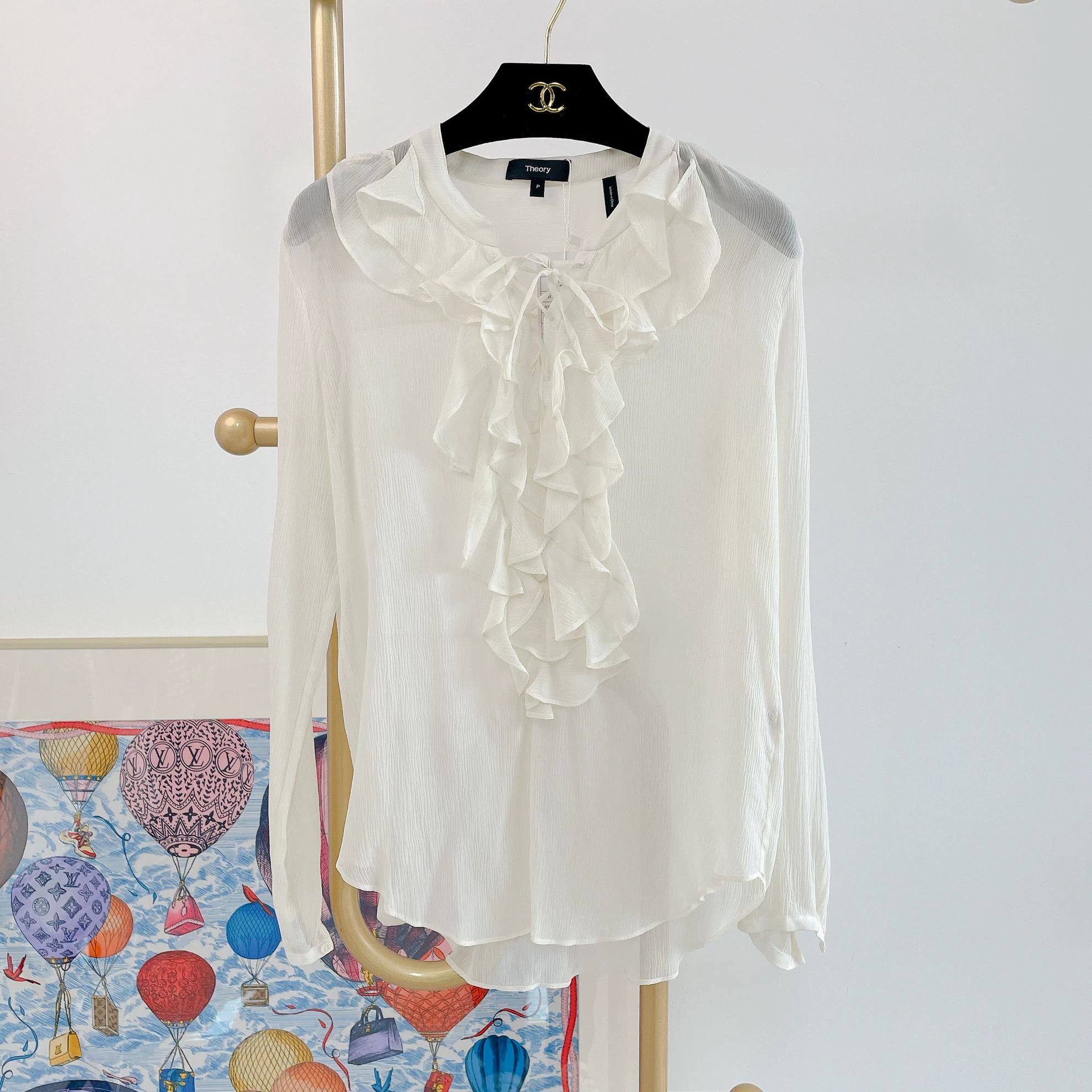 Theory Theory Ivory Shirt P Size XS / US 0-2 / IT 36-38 - 1 Thumbnail