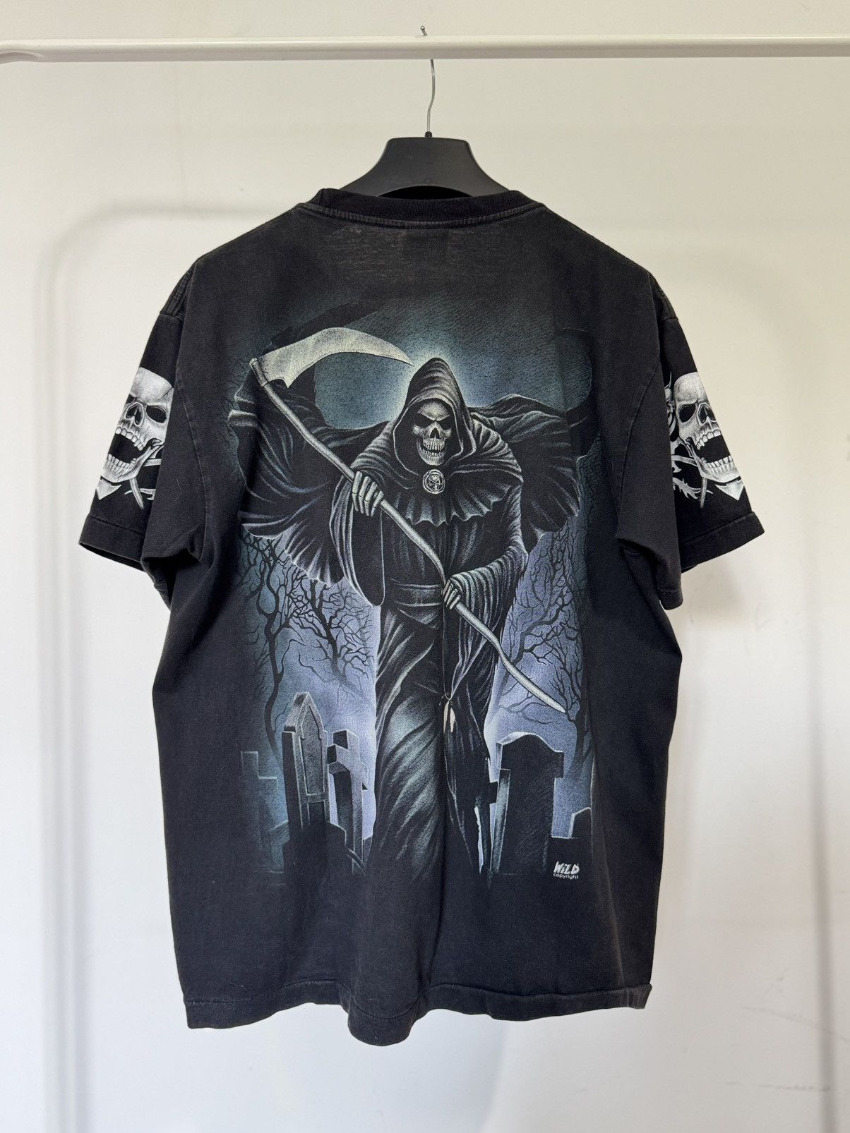 Vintage Vintage Gothic Reaper Scythe T Shirt Tee Size US M / EU 48-50 / 2 - 3 Thumbnail