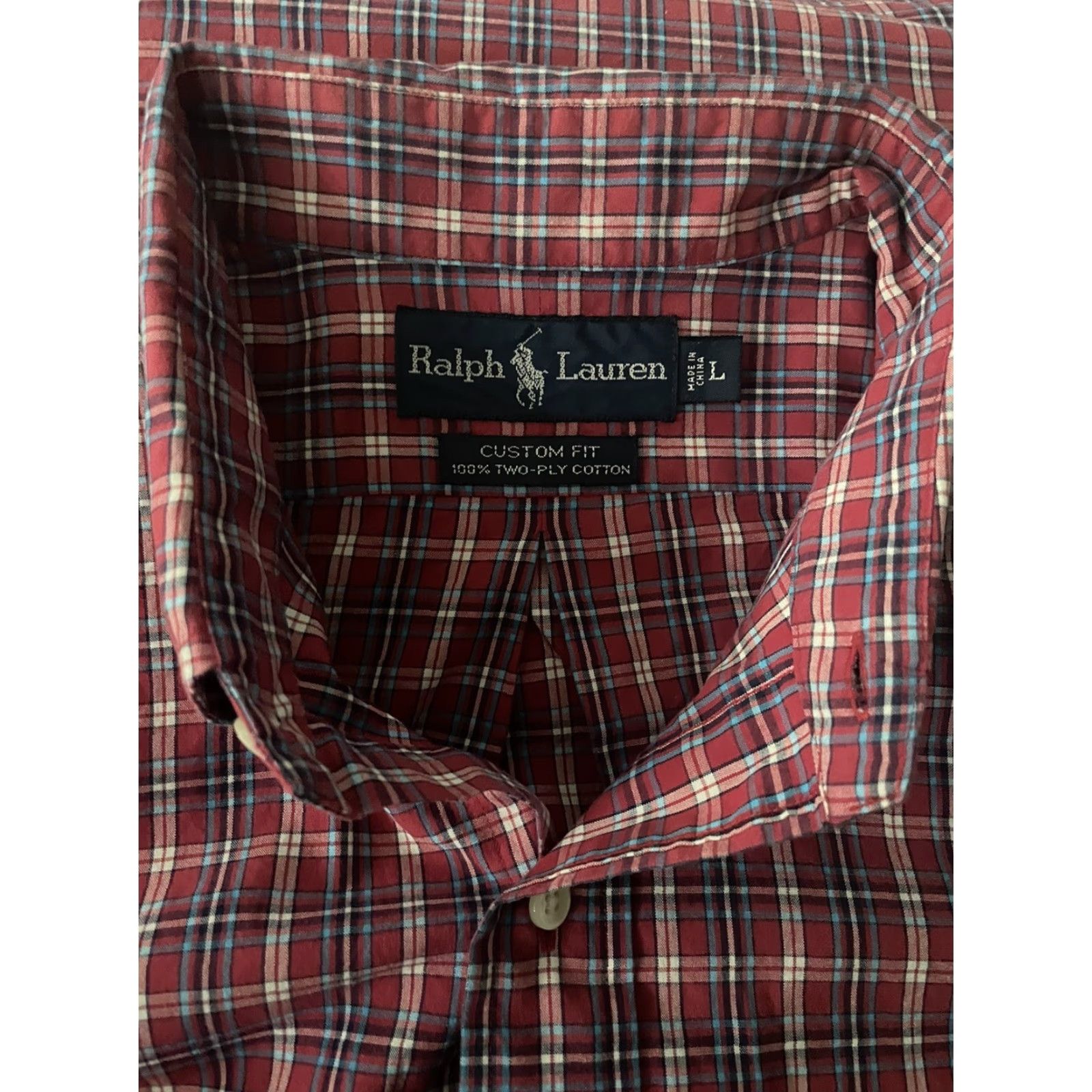 Ralph Lauren Ralph Lauren Custom Fit Red Long Sleeve Button Down Shirt Mens L Size US L / EU 52-54 / 3 - 5 Thumbnail