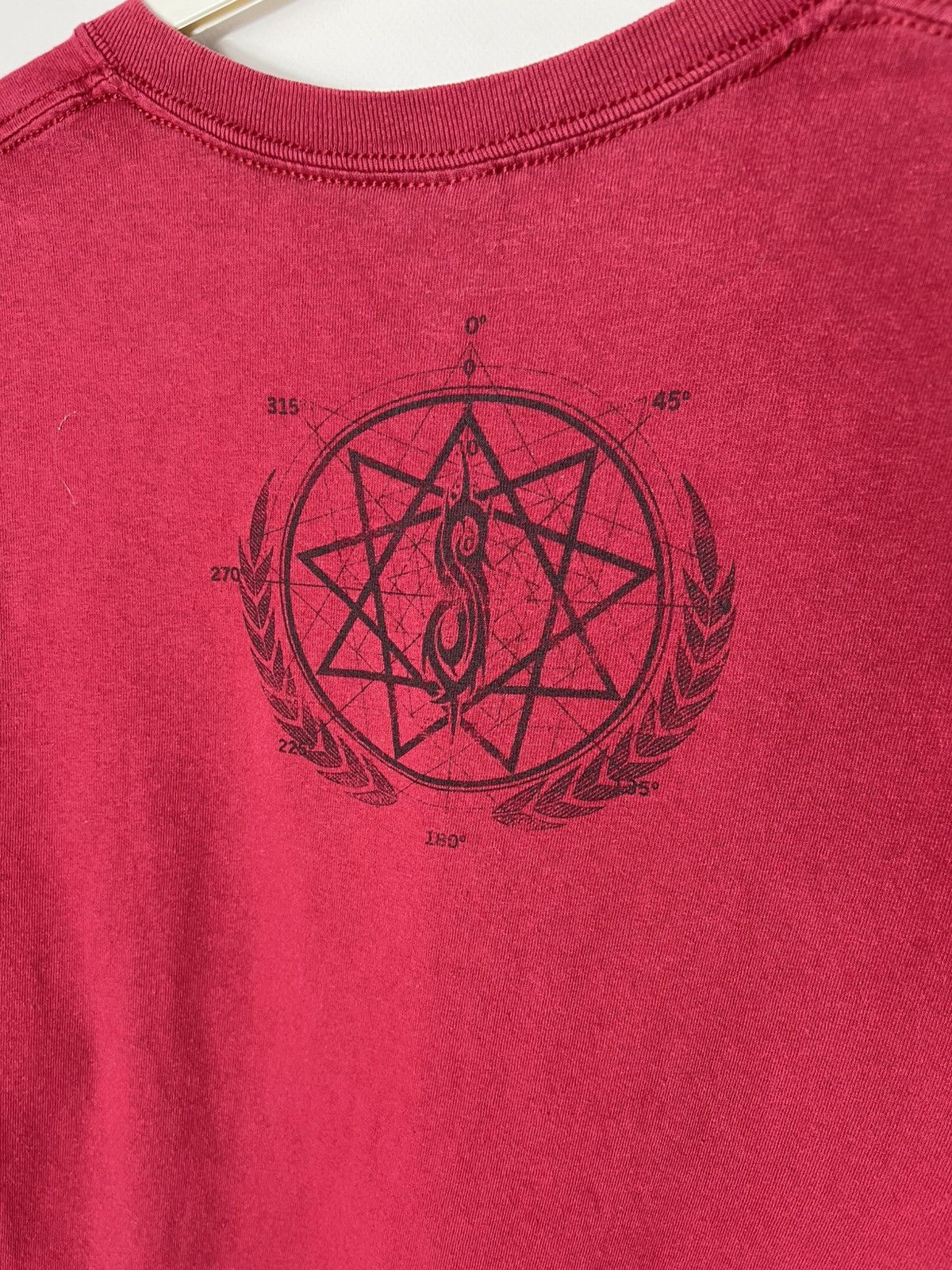 Band Tees Vintage Red men's slipknot t-shirt with pentorgram Size US L / EU 52-54 / 3 - 8 Thumbnail